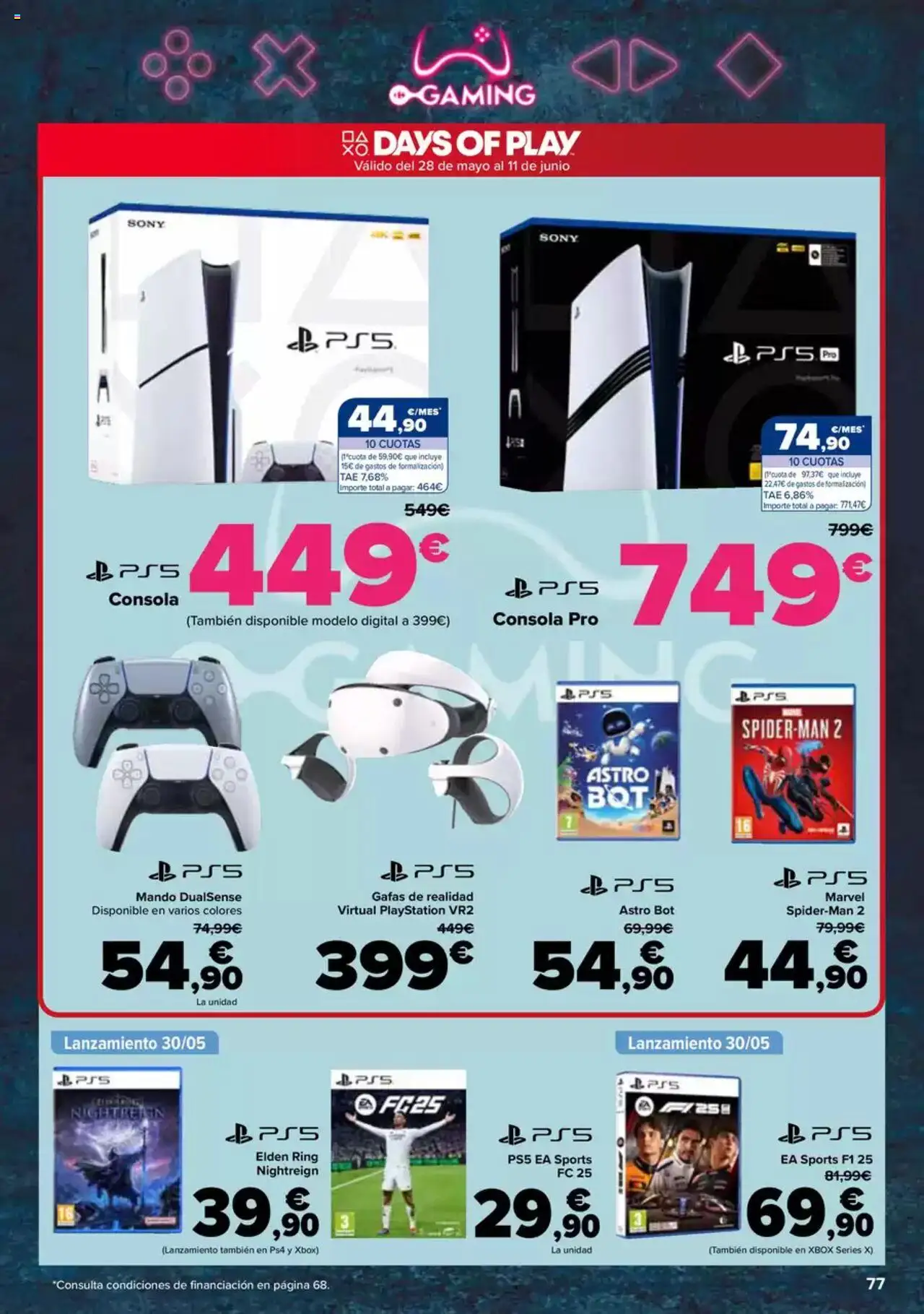 Carrefour folleto │ válido desde el 27.05.2025 | Página: 77 | Productos: Consola, Video, Playstation, Xbox