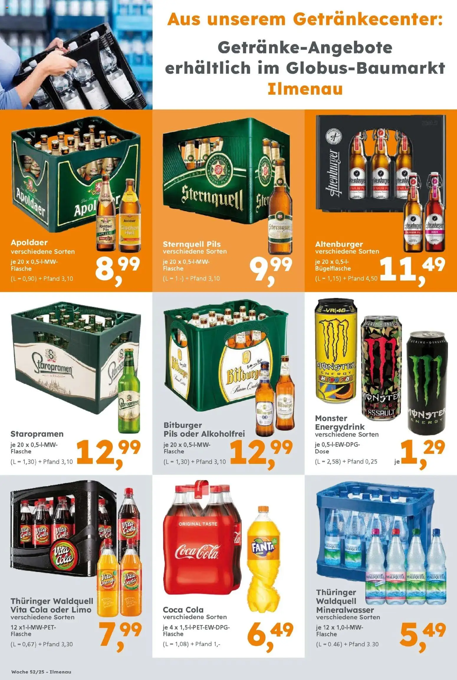 Globus Baumarkt prospekt Ilmenau	 – gültig ab 22.12.2025 | Seite: 11 | Produkte: Coca cola, Fanta, Energy, Pils