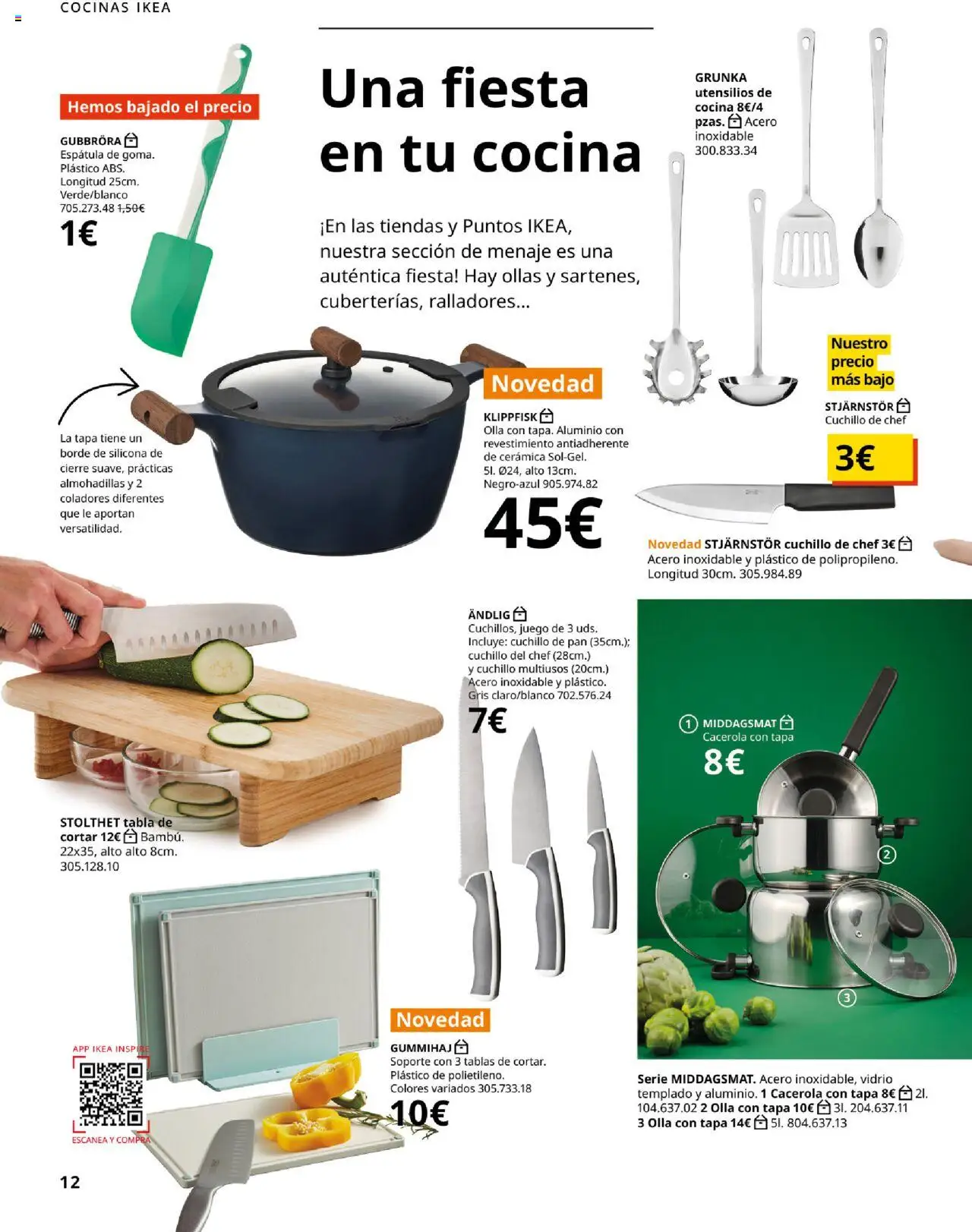 Catálogo IKEA Accesorios y decoración │ válido desde el 25.09.2025 | Página: 12 | Productos: Tabla de cortar, Pan, Cocina