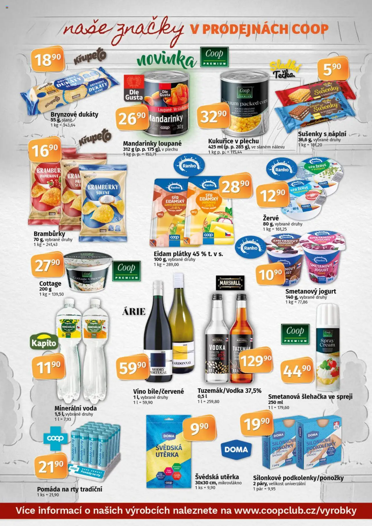 Coop leták - Tuty od 27.08.2025 | Strana: 9 | Produkty: Smetanový jogurt, Eidam, Cottage cheese, Utěrka