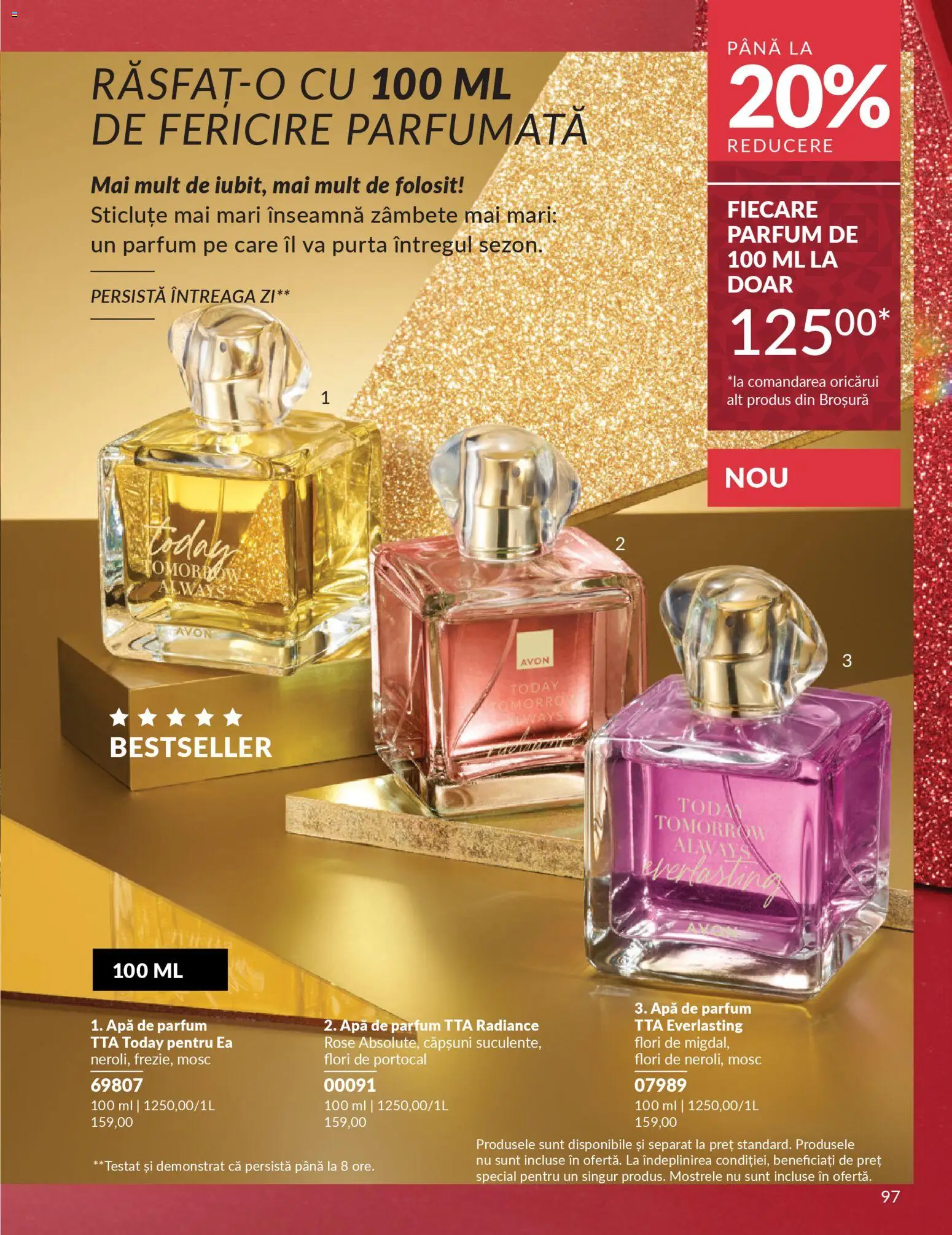 Noul catalog Avon – valabil de la 01.12.2025 | Pagină: 97 | Produse: Apă de parfum, Parfum, Căpșuni, Apă