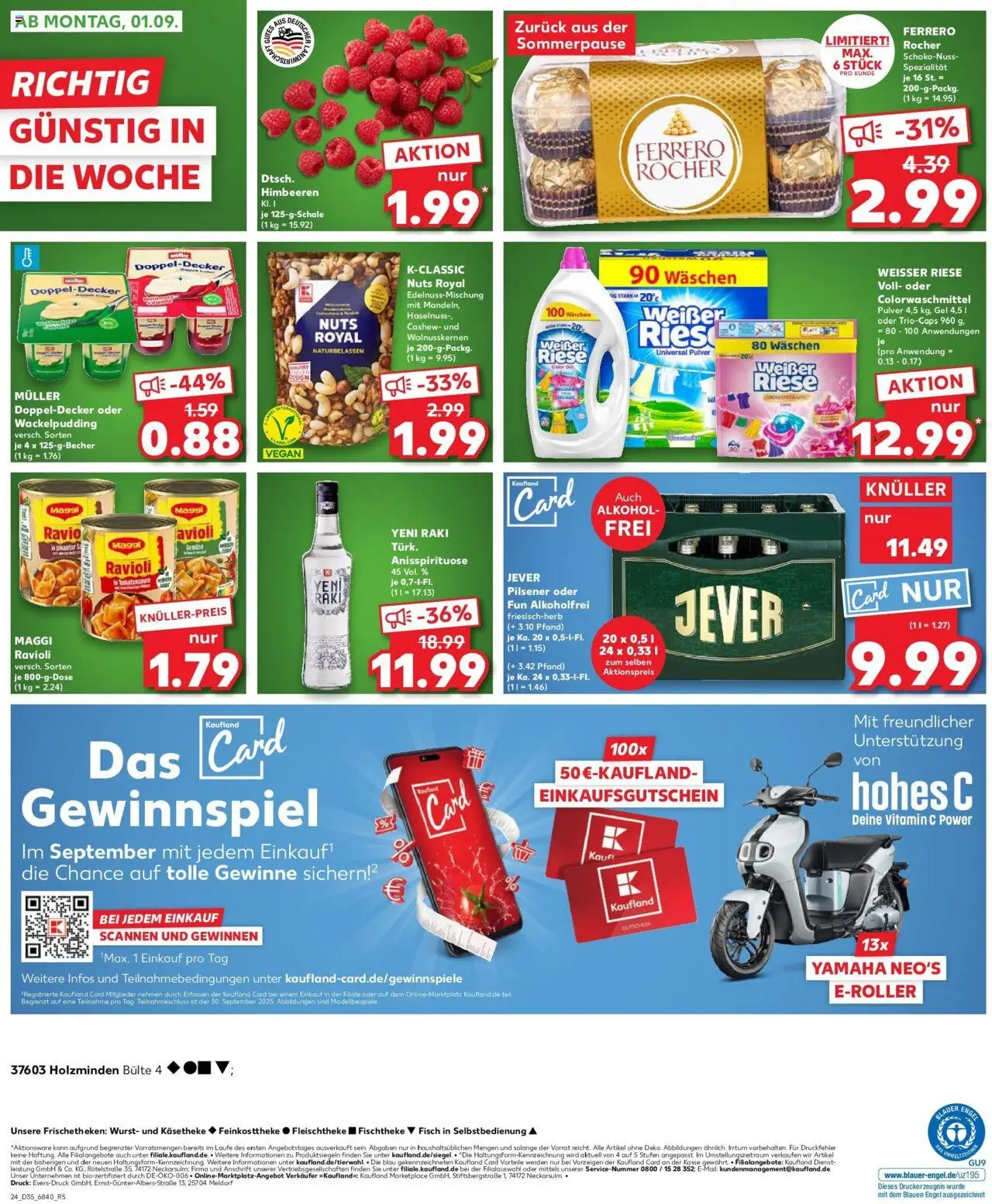 Kaufland prospekt Holzminden	 – gültig ab 31.08.2025 | Seite: 3 | Produkte: Fisch, Wurst, Jever, Pasta