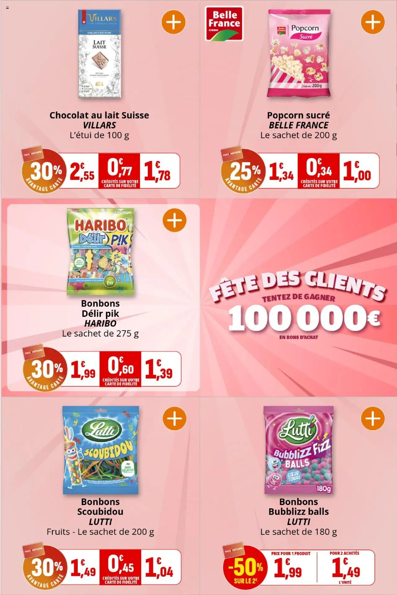 {H1} | Page: 24 | Produits: Sucre, Popcorn, Lait, Bonbons