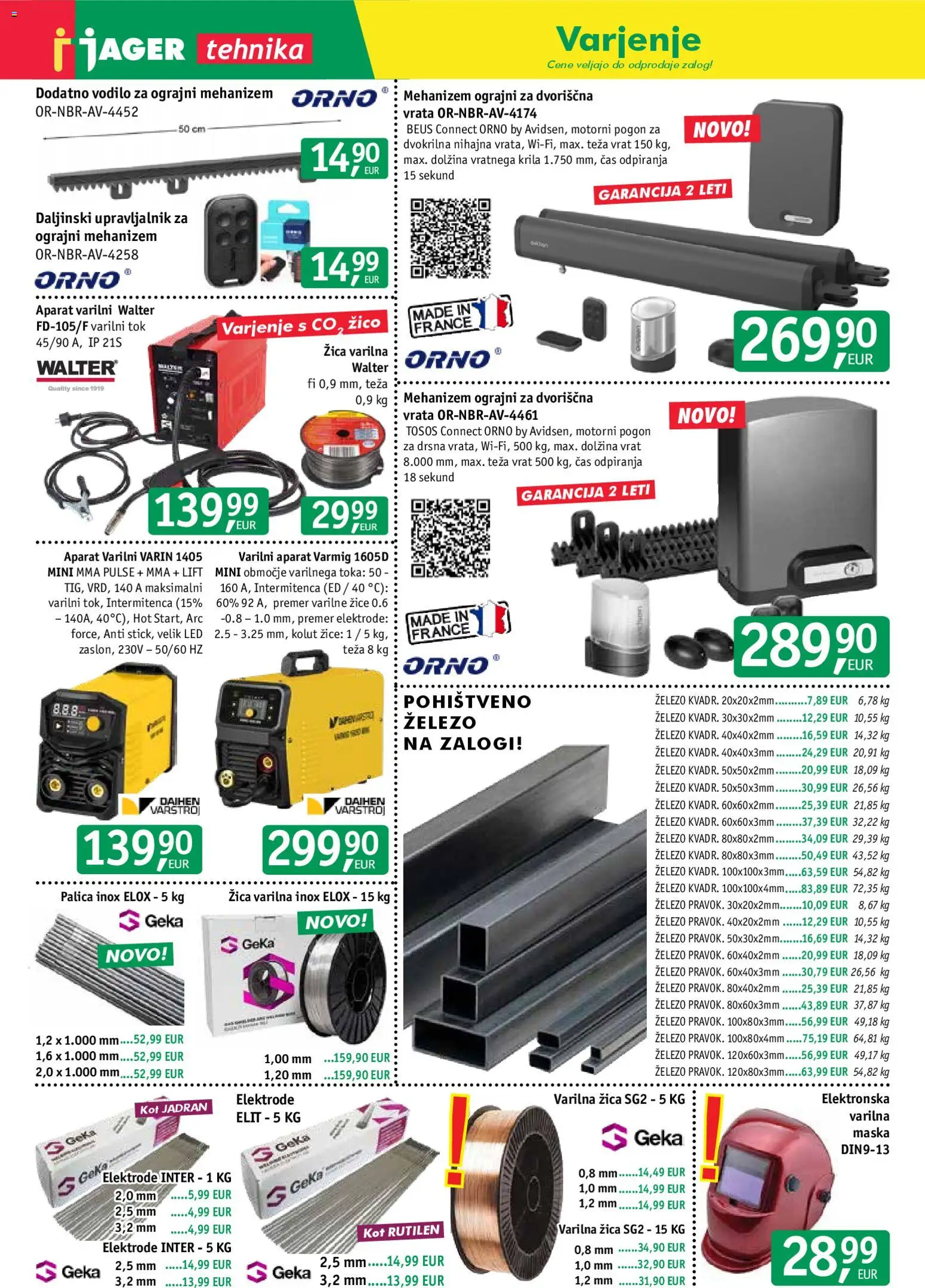 Novi Jager katalog ponudbe – veljaven od 19.11.2025 | Stran: 3 | Izdelki: Teza, Maska, Vrata