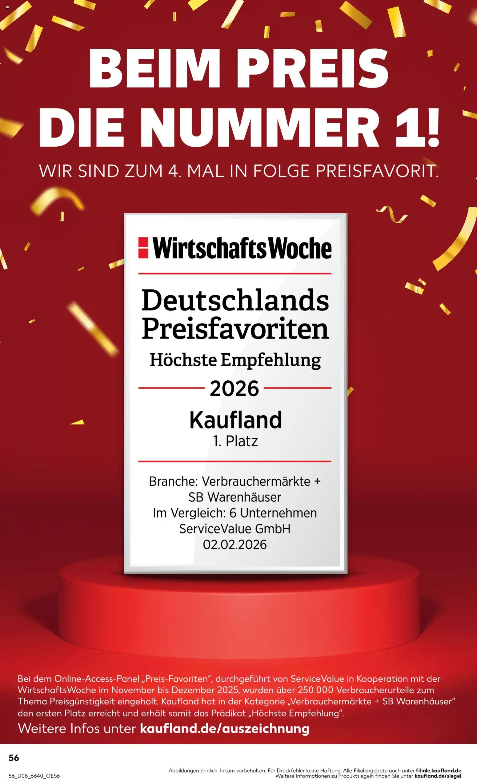 Kaufland Prospekt 	 – gültig ab 19.02.2026 | Seite: 56