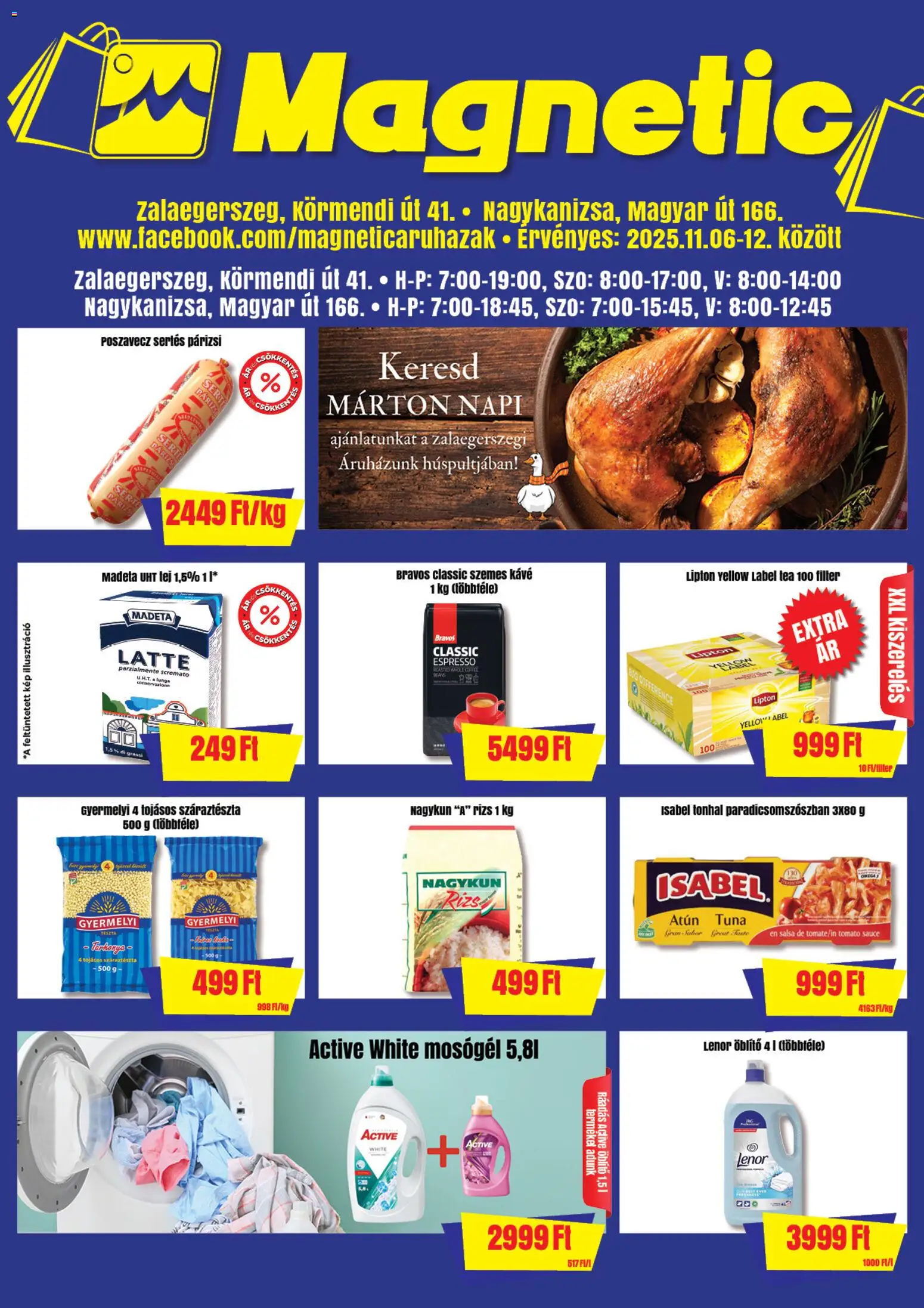Magnetic akciós ujság - amely érvényes a következő dátumtól: 06.11.2025 | Oldal: 1 | Termékek: Öblítő, Kávé, Rizs, Szemes kávé