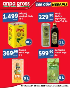 24.10.2025 tarihinden itibaren geçerli olan Anpa Gross kataloğu önizlemesi