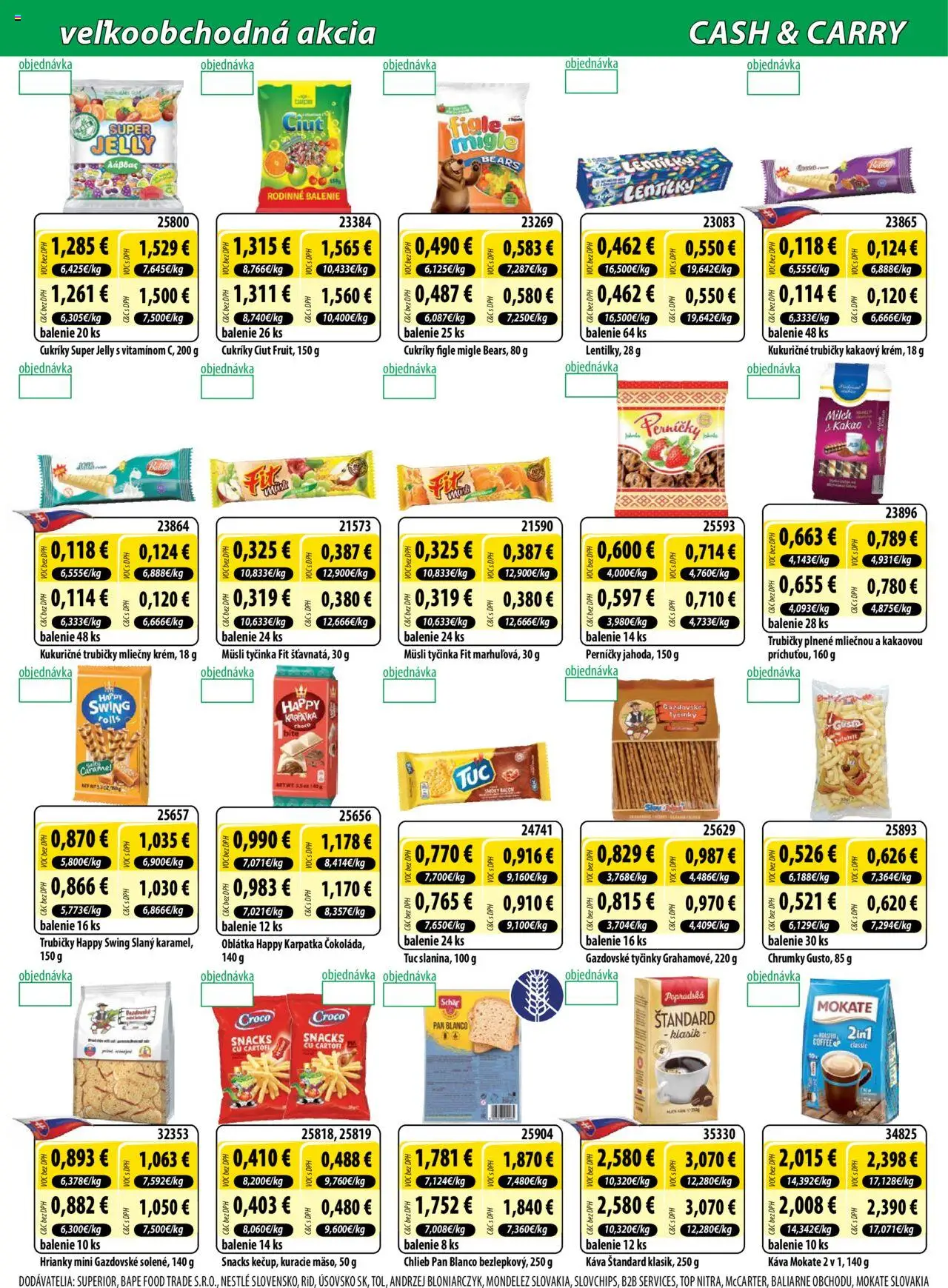 Milk Agro Cash & Carry │ platný od 30.07.2025 | Strana: 4 | Produkty: Chlieb, Káva, Cukríky, Kakao