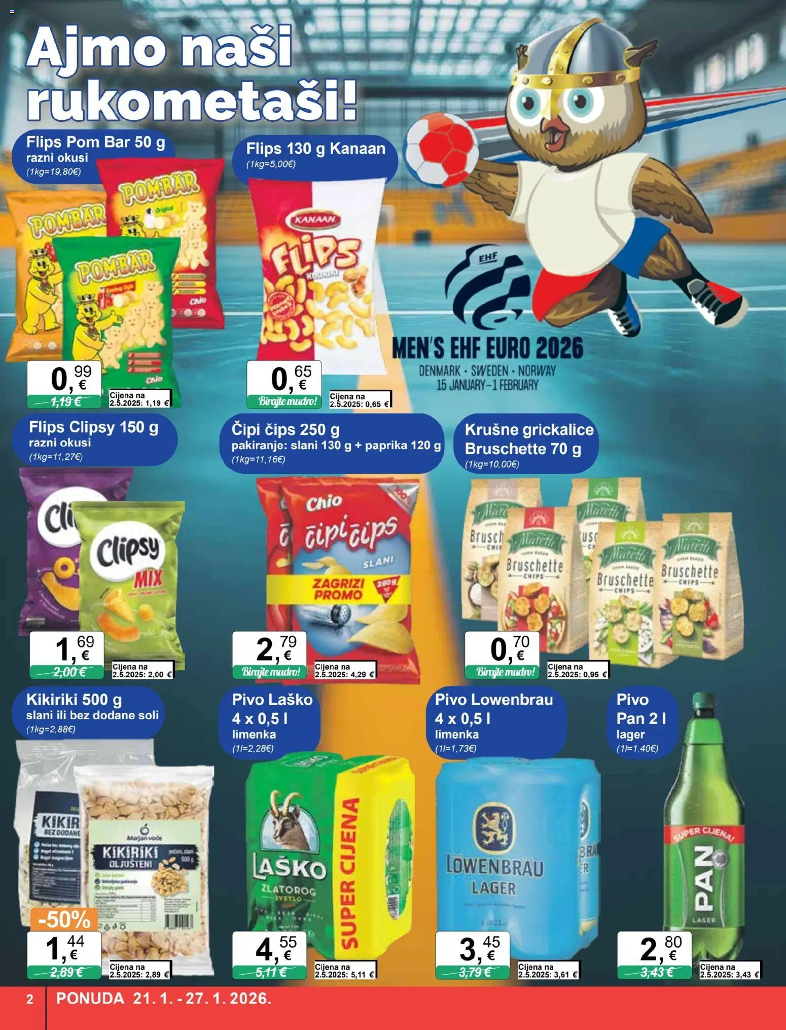 KTC katalog | vrijedi od 21.01.2026 | Stranica: 2 | Proizvodi: Pivo, Paprika, Voće, Pan