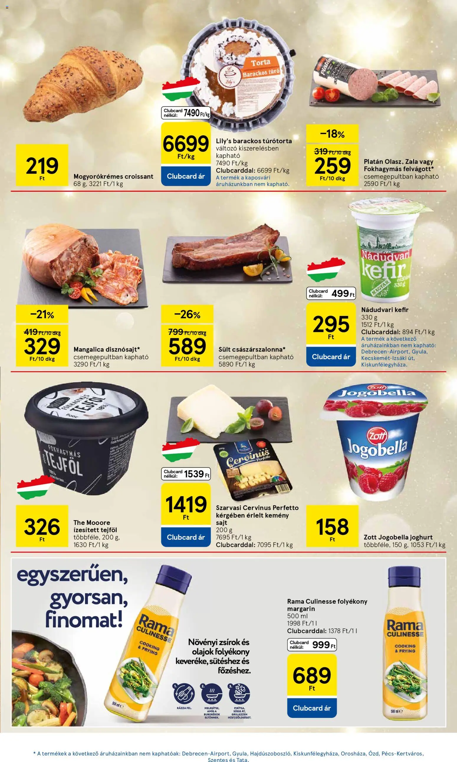 Tesco akciós ujság - amely érvényes a következő dátumtól: 13.11.2025 | Oldal: 17 | Termékek: Croissant, Kefir, Tejföl, Túró