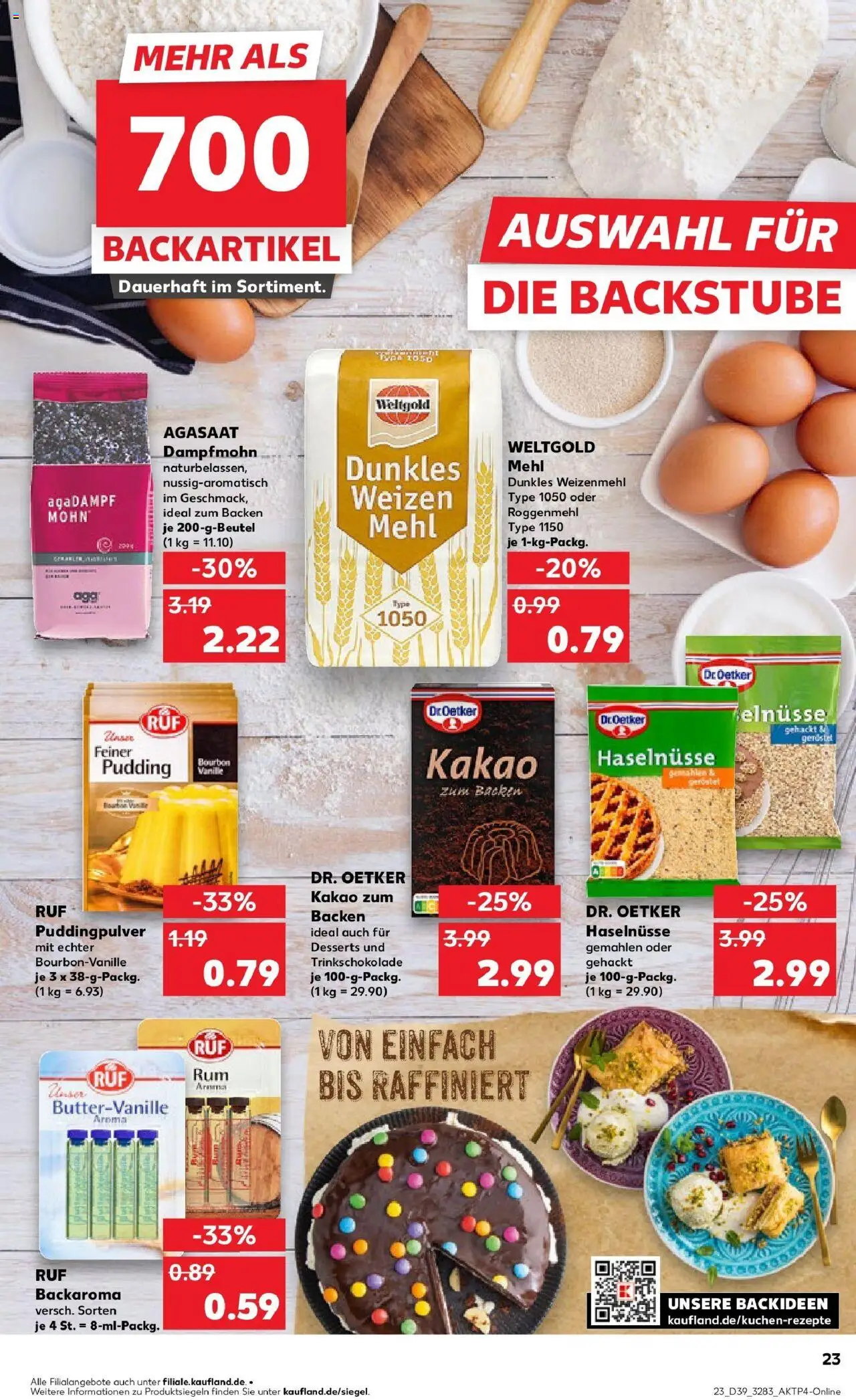 Kaufland prospekt Döbeln	 – gültig ab 28.09.2025 | Seite: 23 | Produkte: Mehl, Weizenmehl, Pudding, Bourbon