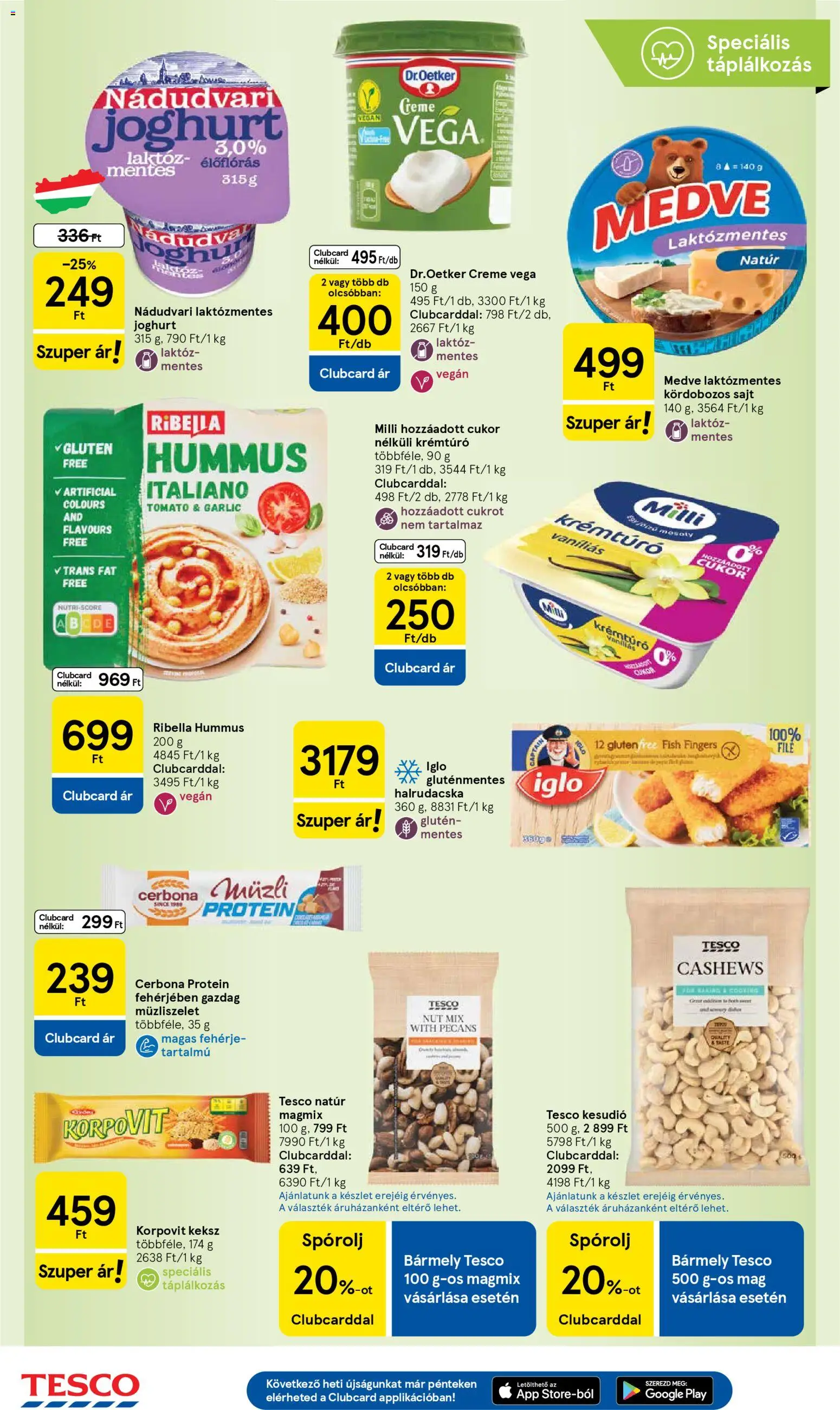 Tesco akciós ujság - amely érvényes a következő dátumtól: 29.01.2026 | Oldal: 10 | Termékek: Protein, Joghurt, Cukor, Halrudacska