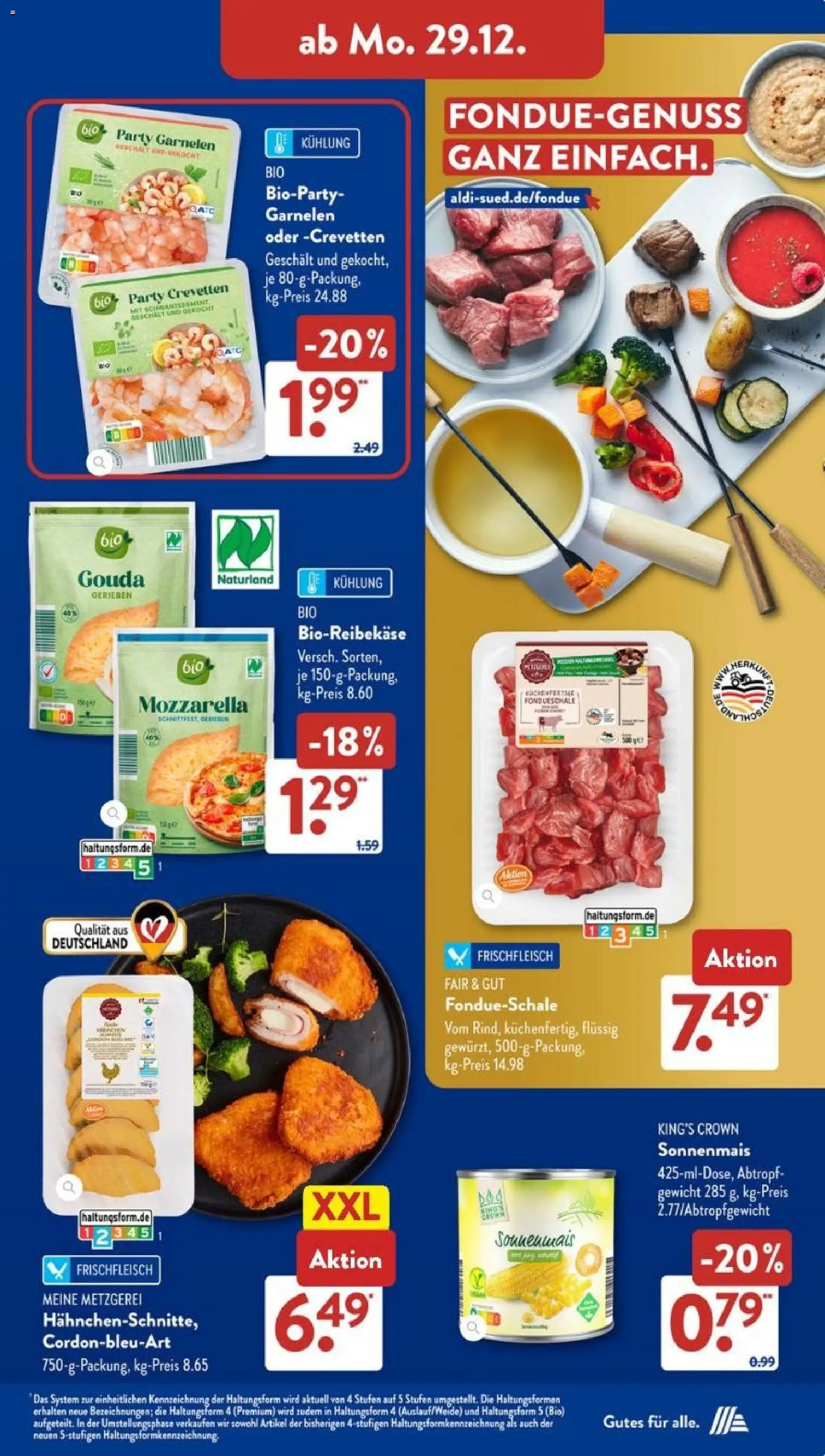 Aldi Süd Prospekt 	 – gültig ab 29.12.2025 | Seite: 9 | Produkte: Gewicht, Mozzarella, Gouda, Garnelen