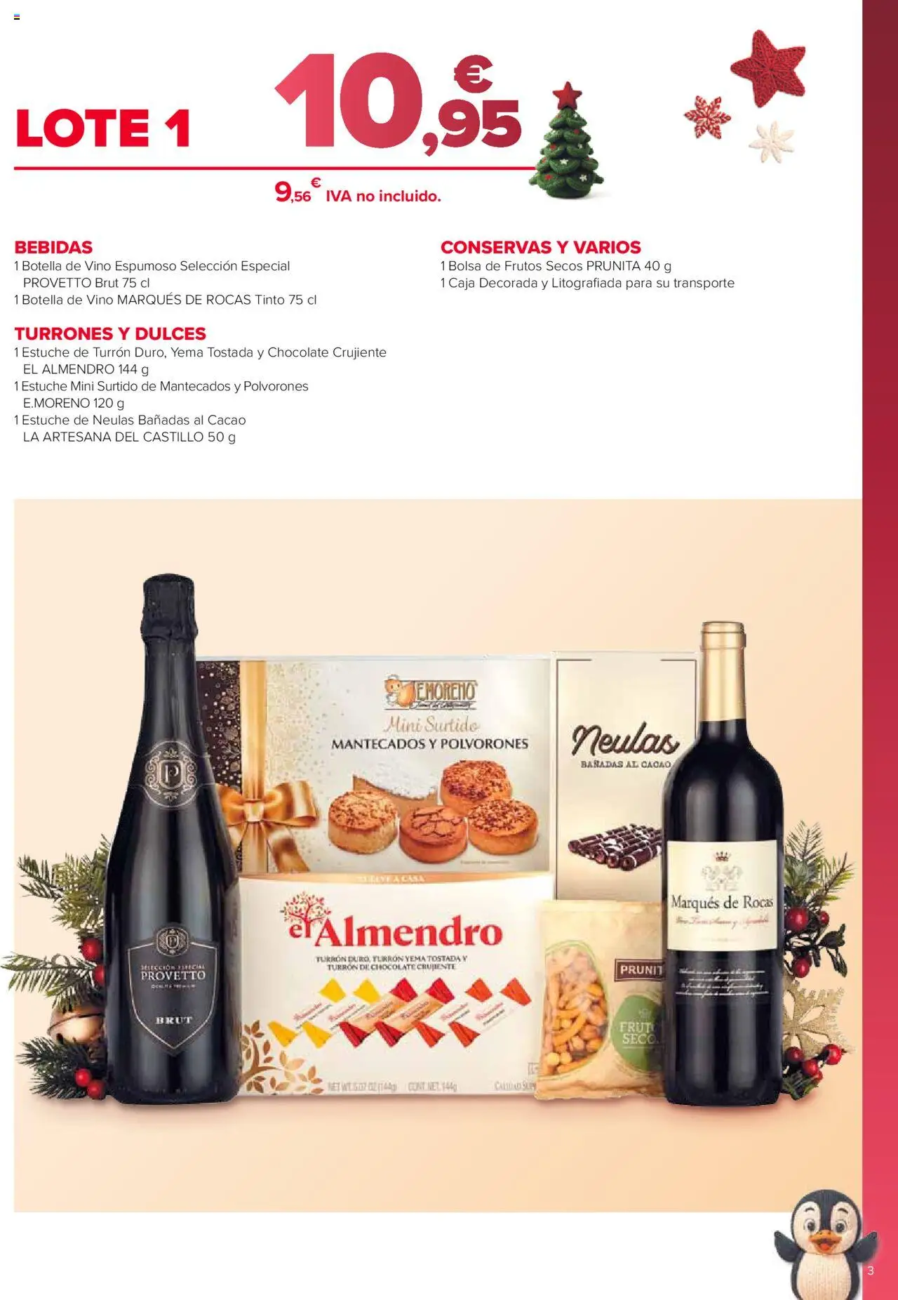Carrefour - Cestas │ válido desde el 18.10.2025 | Página: 3 | Productos: Vino, Frutos secos, Bolsa, Caja