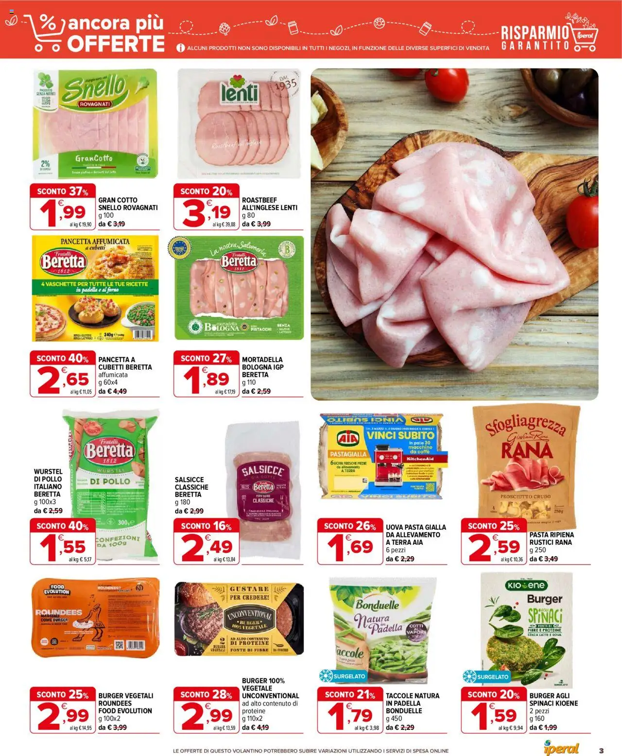 Volantino Iperal del 18.06.2025 | Pagina: 3 | Prodotti: Uova, Pollo, Forno, Rustici