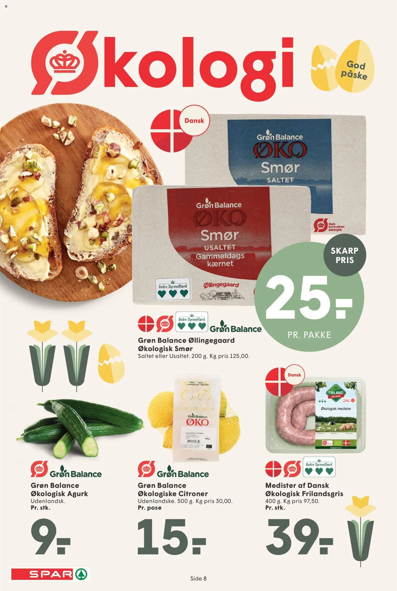 Spar tilbudsavis – gyldig fra 27.03.2026 | Side: 8 | Produkter: Smør, Citroner