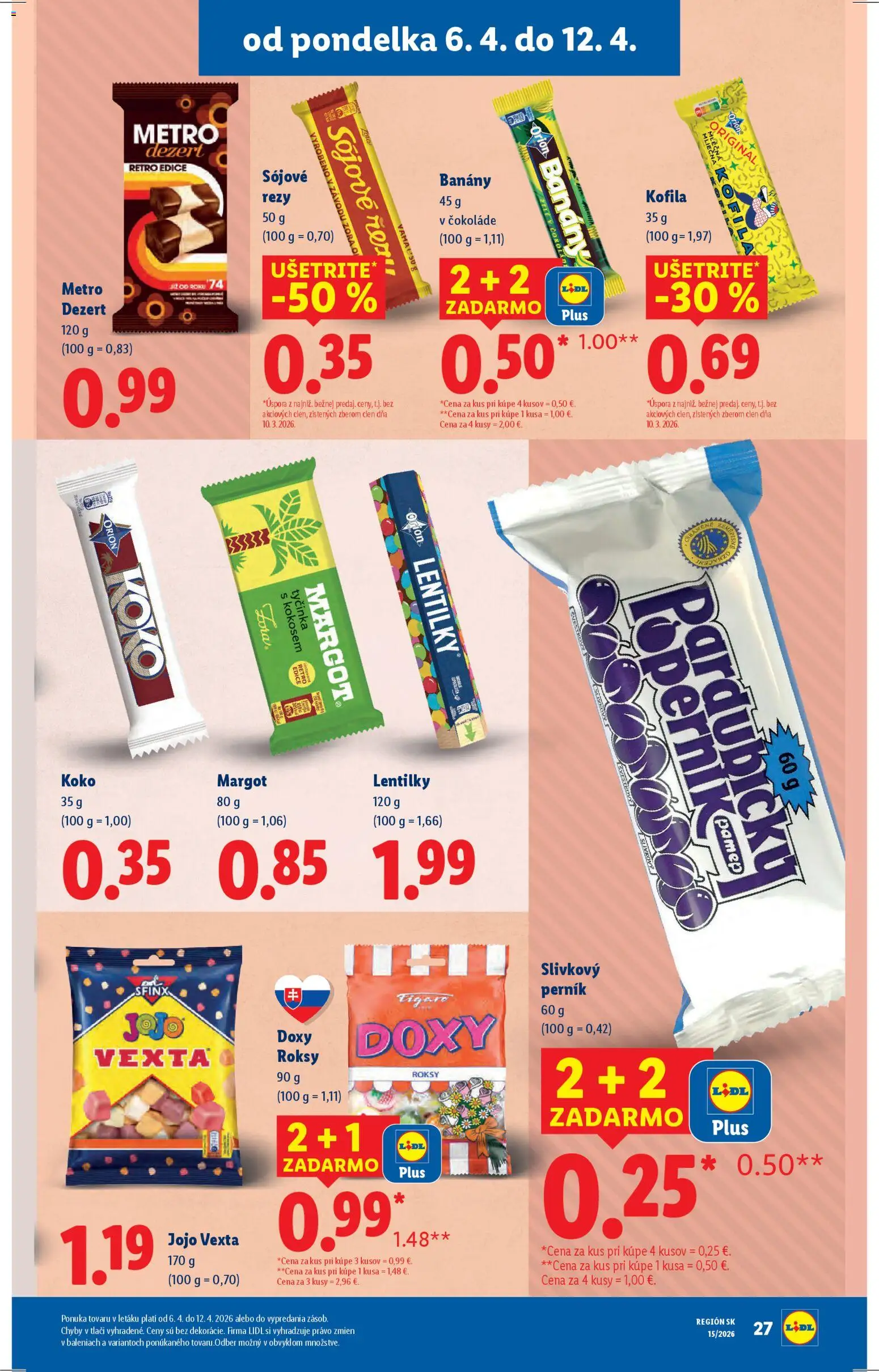 Nové Lidl akcie – leták je platný od 06.04.2026 | Strana: 29 | Produkty: Banány, Váha