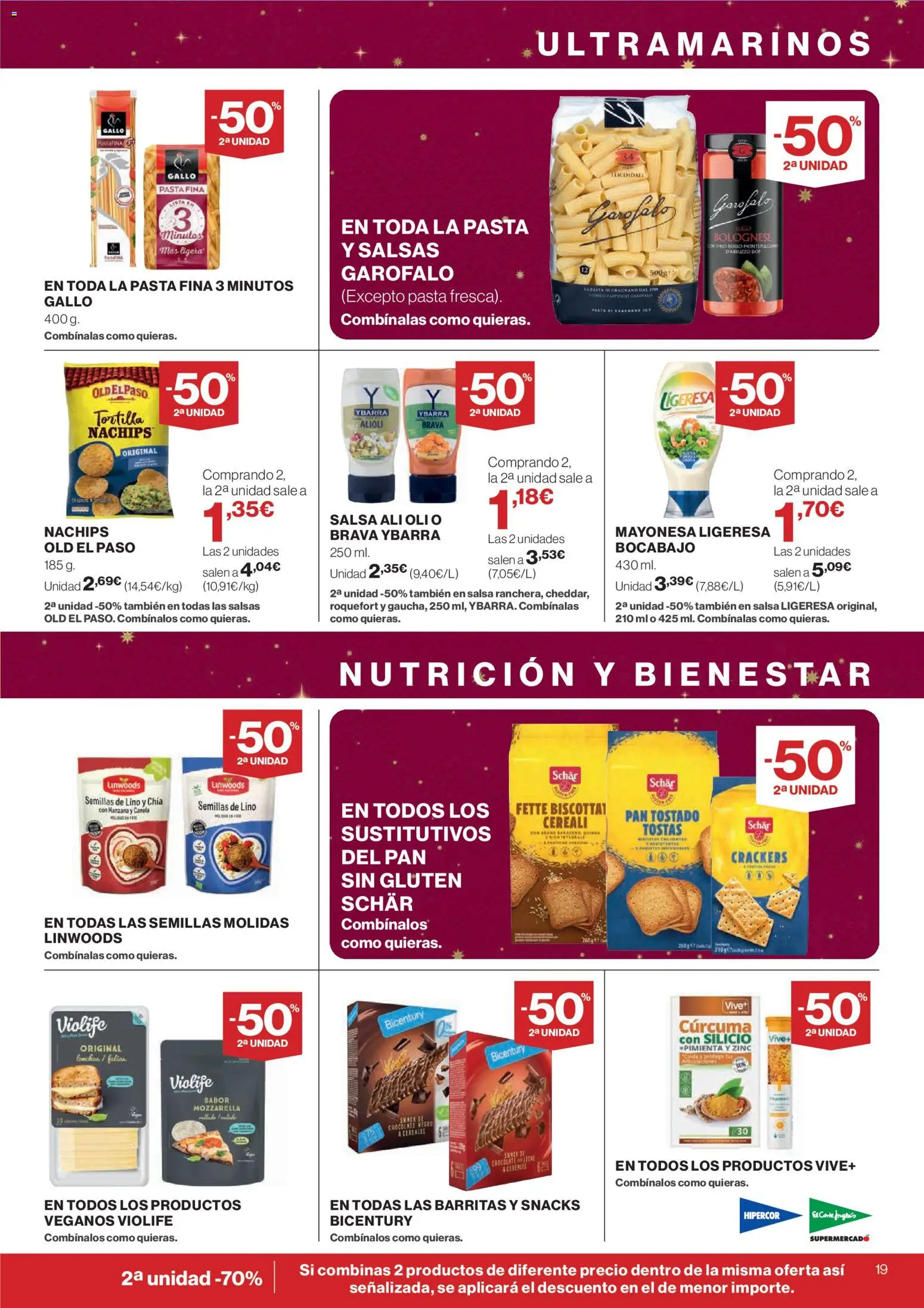 Hipercor catálogo │ válido desde el 20.11.2025 | Página: 27 | Productos: Vino, Cereales, Pasta, Οθόνη προβολής