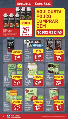 Pré-visualização Aldi folheto válido de 20.04.2026 | Página: 8 | Produtos: Leite, Tomates, Tomate, Proteina