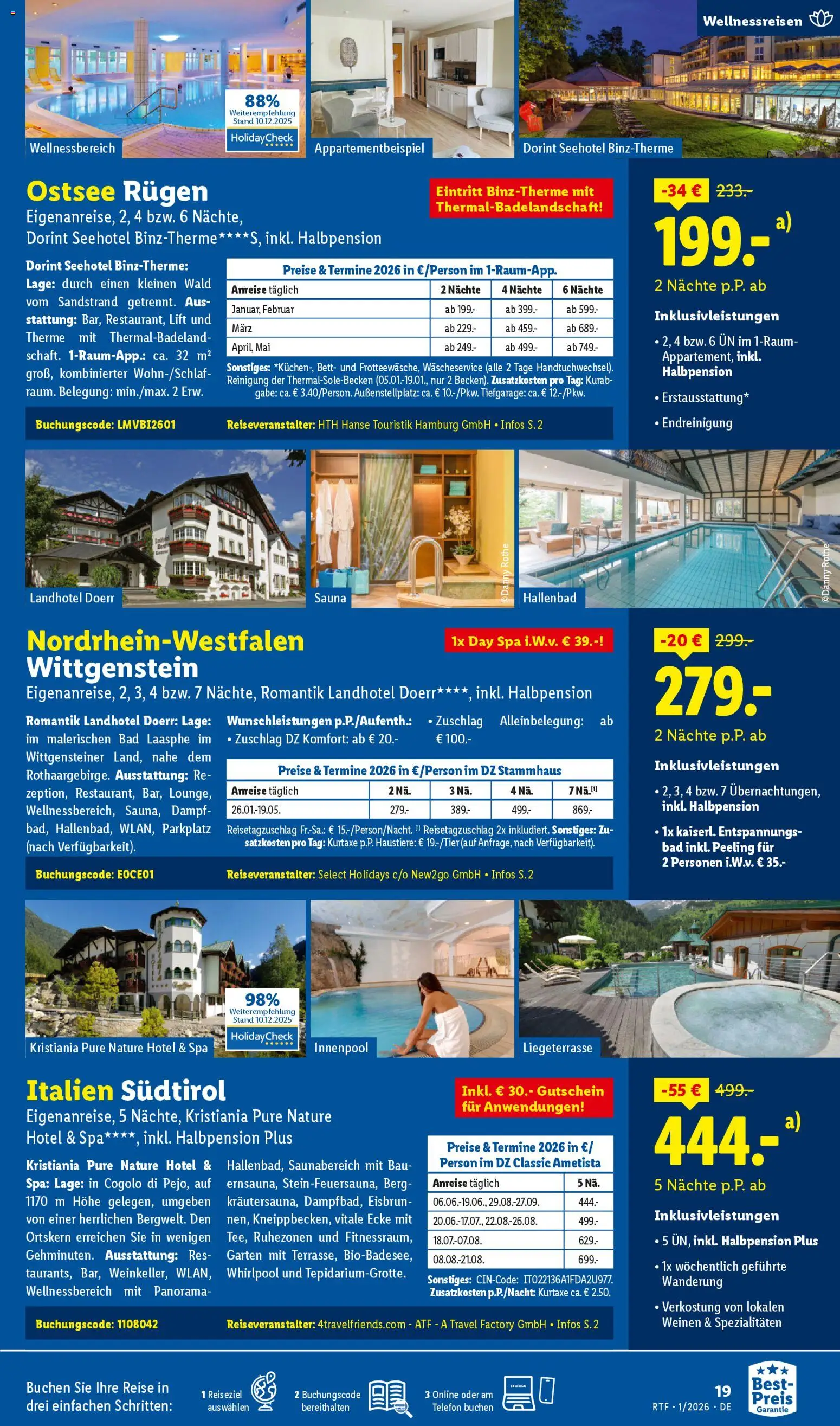 Lidl Reisen - Prospekt – gültig ab 14.01.2026 | Seite: 19 | Produkte: Bett, Bad, Peeling, Telefon