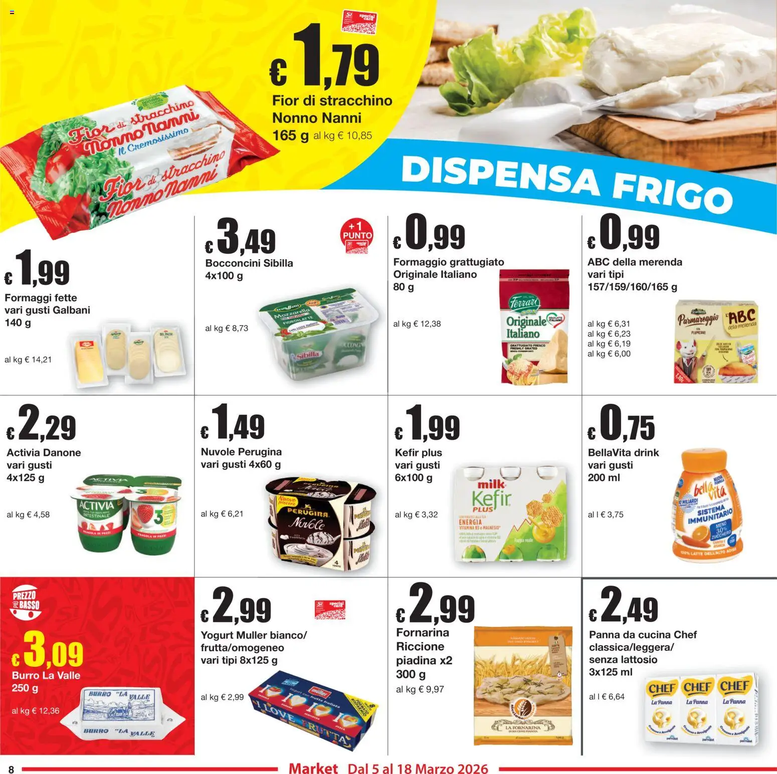 Volantino Sì con Te del 05.03.2026 | Pagina: 8 | Prodotti: Frutta, Latte, Formaggio, Stracchino