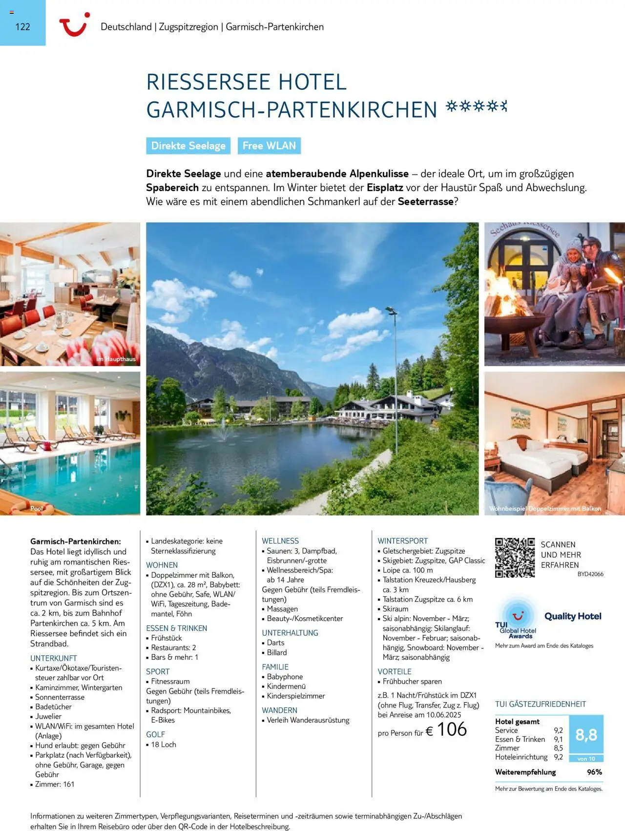 TUI Prospekt 	 – gültig ab 01.11.2024 | Seite: 122 | Produkte: Babybett, Ski, Snowboard, Föhn