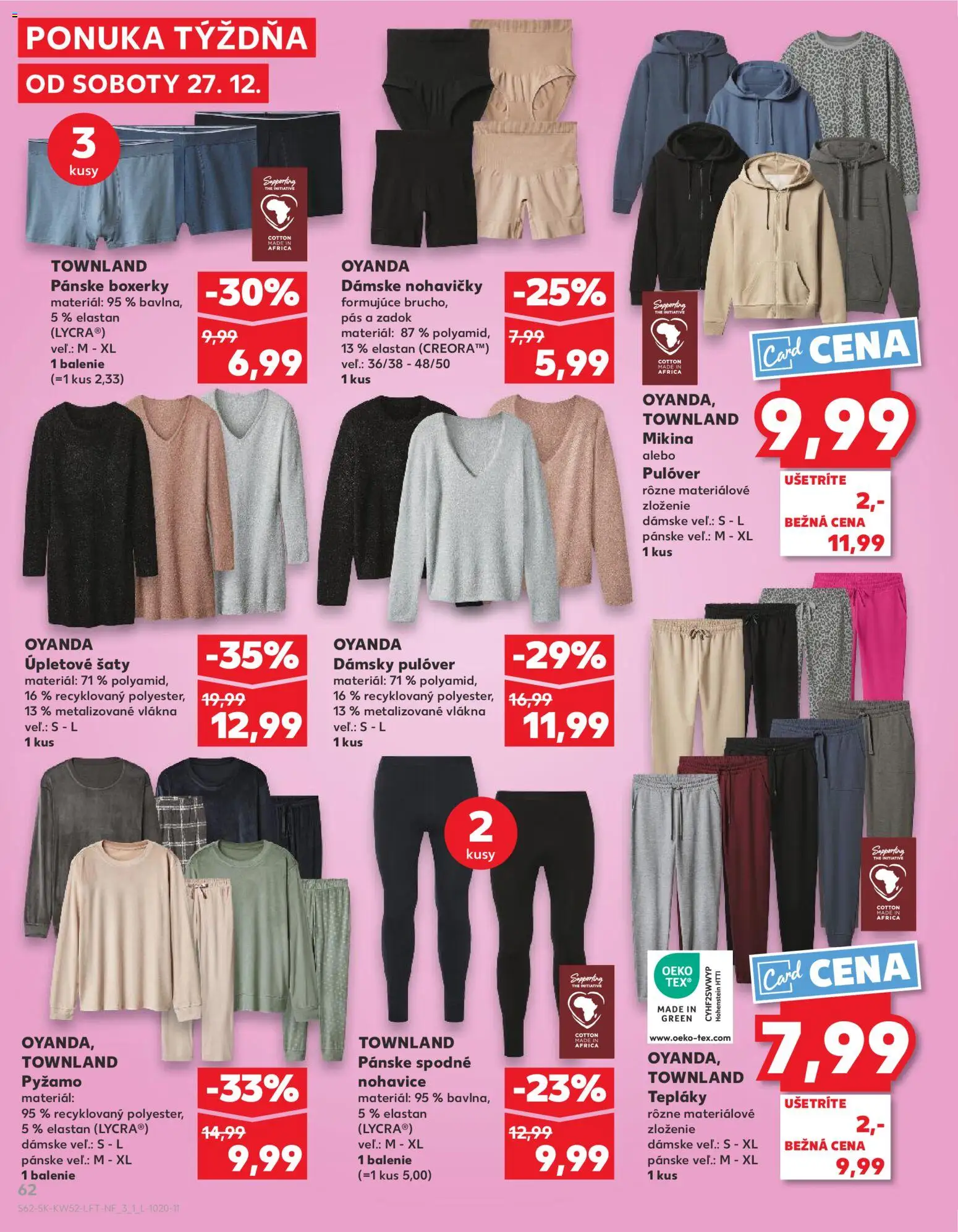 Nové Kaufland akcie – leták je platný od 27.12.2025 | Strana: 62 | Produkty: Pás, Nohavičky, Boxerky