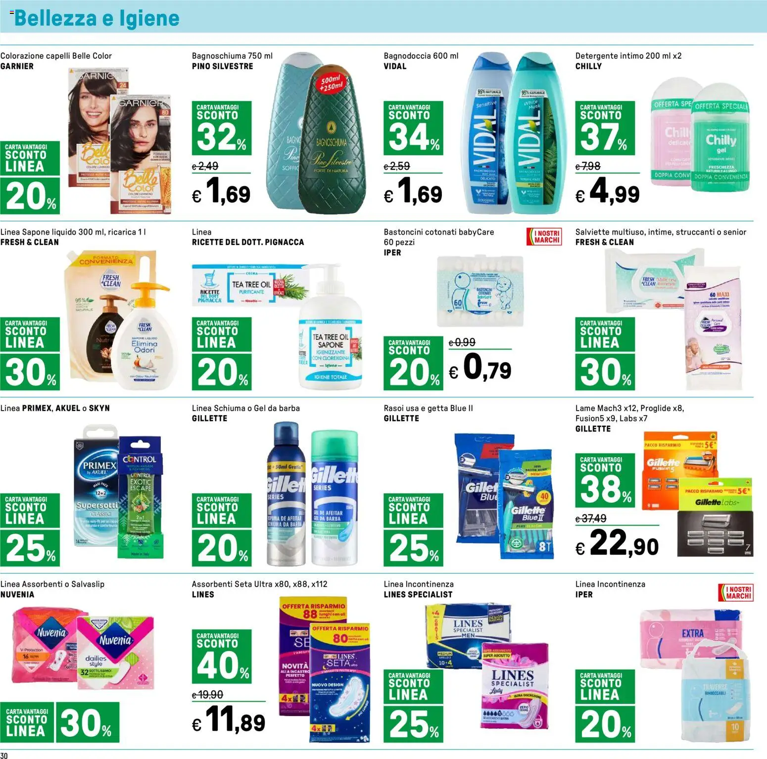 Volantino Iper del 07.01.2026 | Pagina: 30 | Prodotti: Crema, Detergente intimo, Colorazione capelli, Intimo