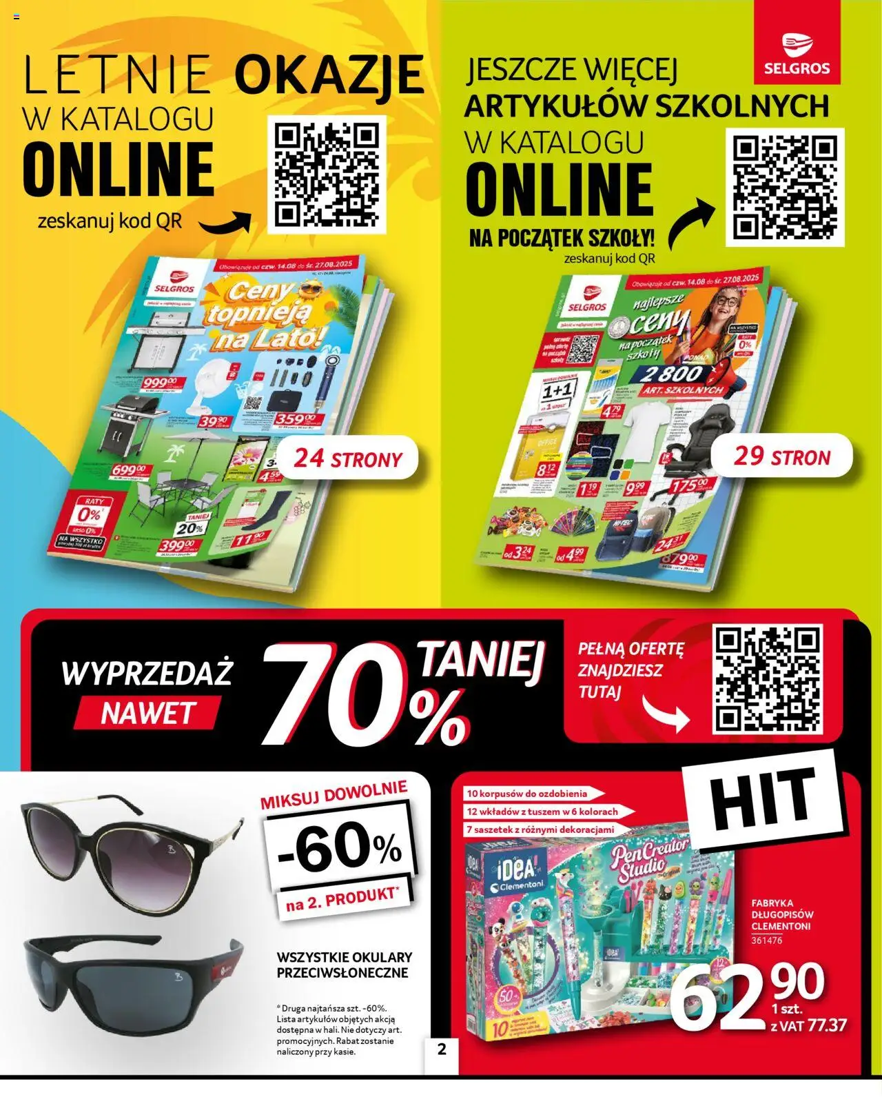 Selgros cash&carry Gazetka - Oferta przemysłowa od 14.08.2025 | Strona: 2 | Produkty: Okulary, Okulary przeciwsłoneczne