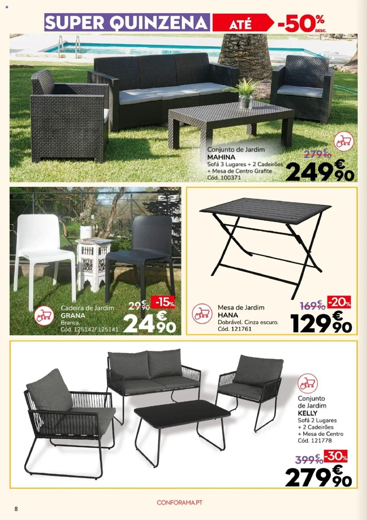 Conforama folheto │ válido de 11.09.2025 | Página: 8 | Produtos: Sofá, Mesa, Cadeira