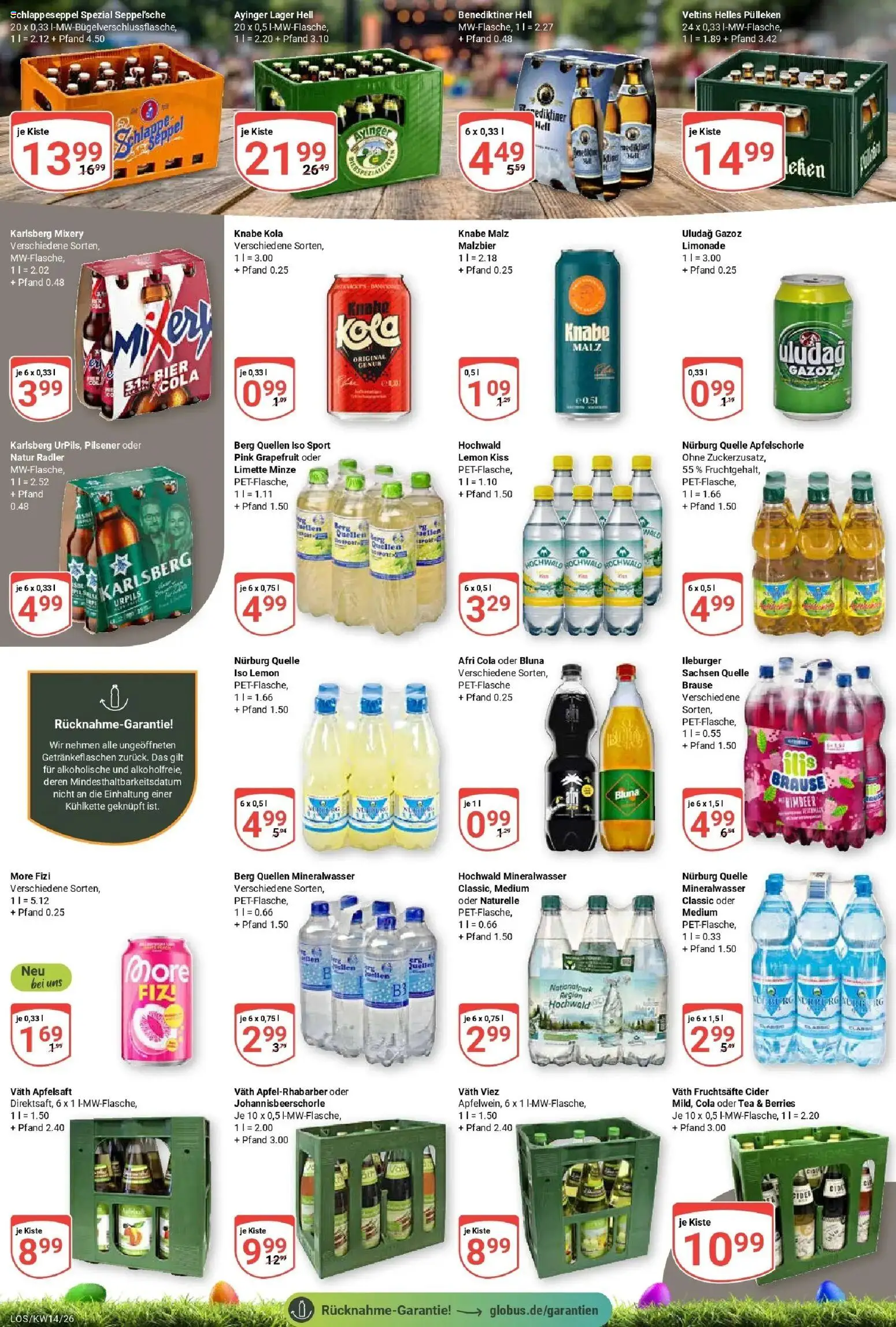 Globus prospekt Losheim Am See	 – gültig ab 30.03.2026 | Seite: 21 | Produkte: Bier, Benediktiner hell, Grapefruit, Radler