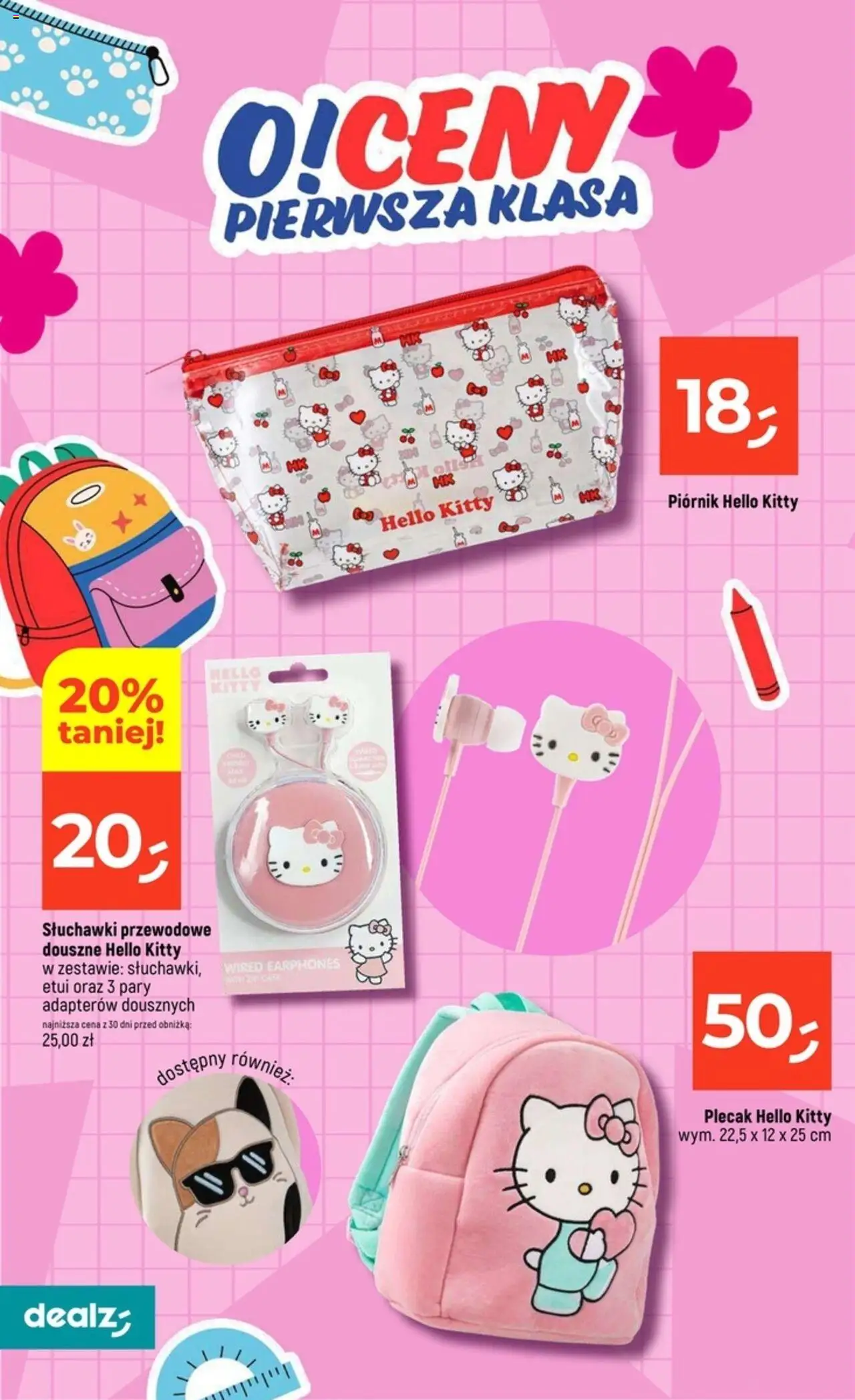 Dealz Gazetka - O!ceny pierwsza klasa od 31.07.2025 | Strona: 4 | Produkty: Plecak, Słuchawki