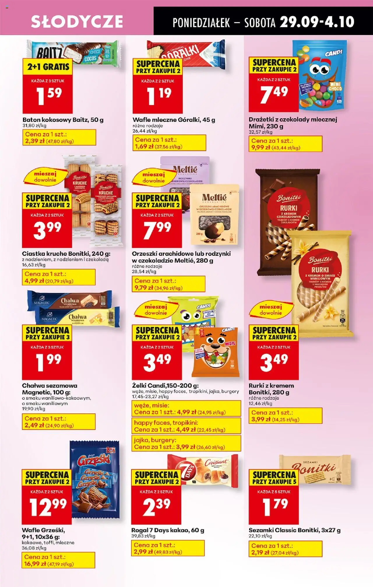 Biedronka gazetka od 29.09.2025 | Strona: 55 | Produkty: Czekolady, Słodycze, Wafle, Rodzynki w czekoladzie