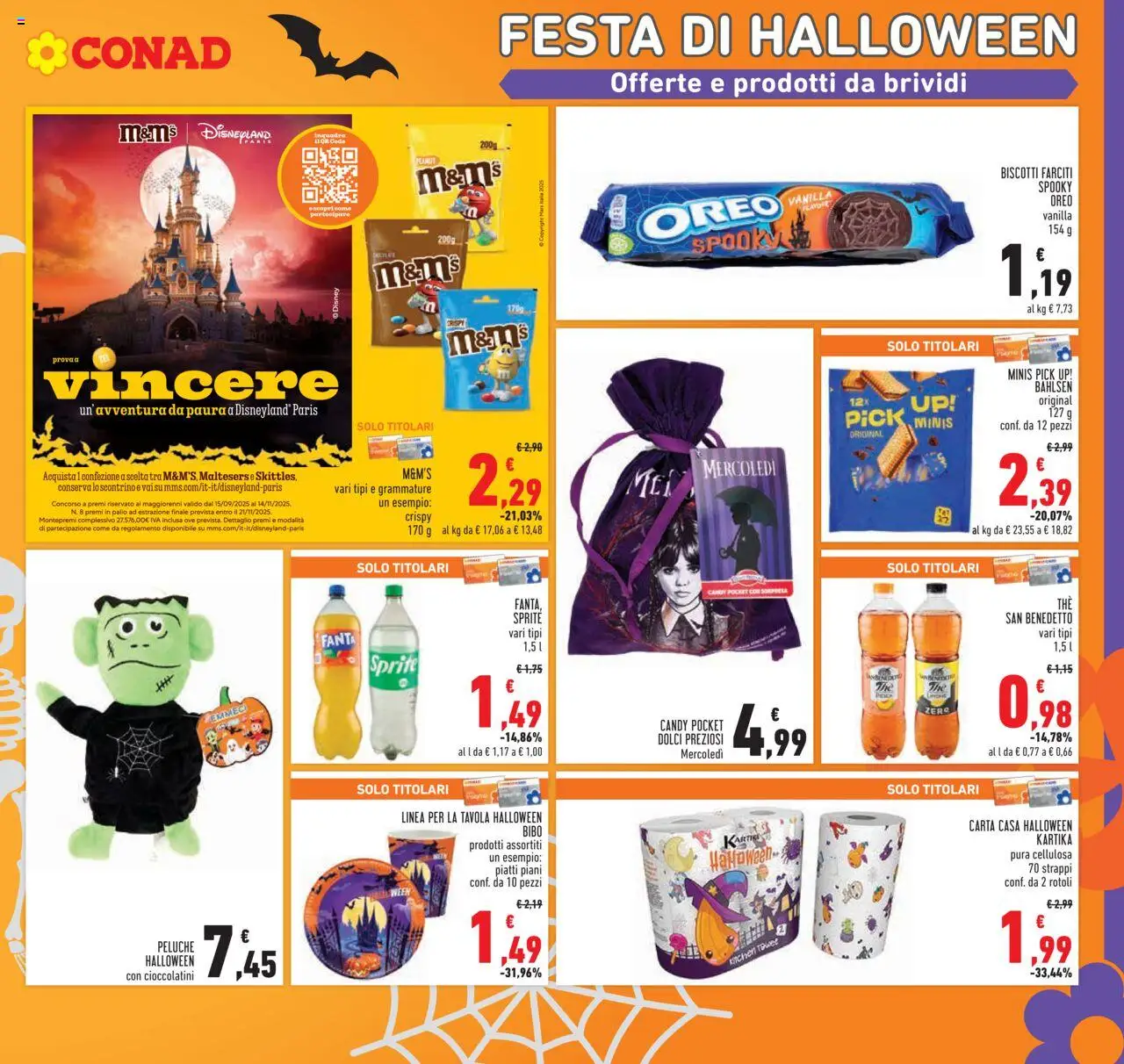 Volantino Conad del 22.10.2025 | Pagina: 17 | Prodotti: Peluche, Biscotti, The, Fanta
