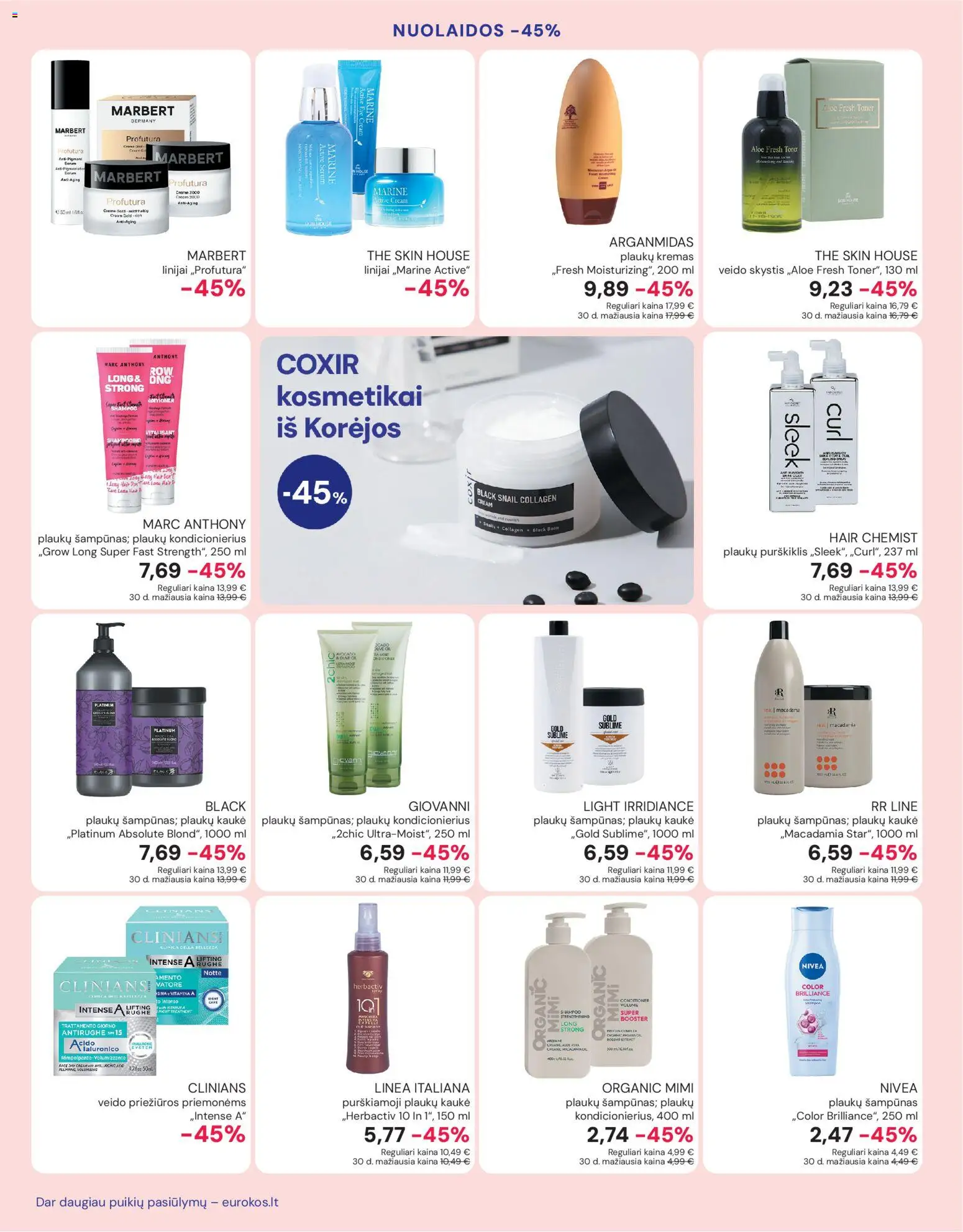 Eurokos akcijos nuo 02.01.2026 | Puslapis: 10 | Prekių: Šampūnas, Plaukų kaukė, Plaukų kondicionierius, Kaukė
