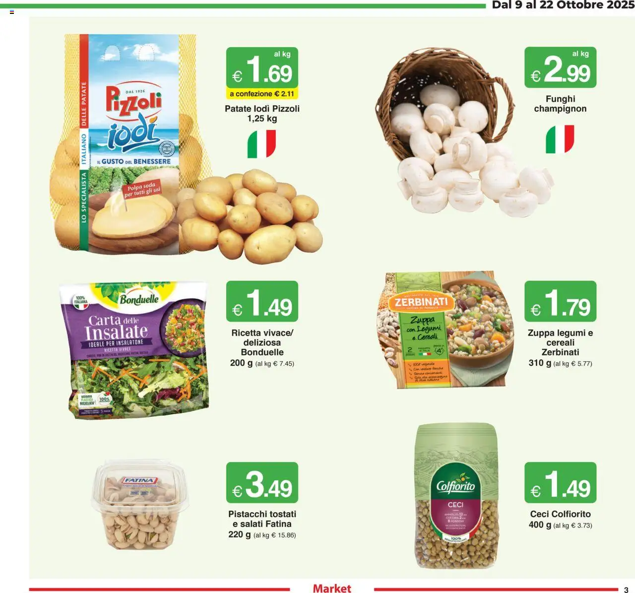 Volantino Sì con Te del 09.10.2025 | Pagina: 3 | Prodotti: Legumi, Ceci, Patate, Pistacchi