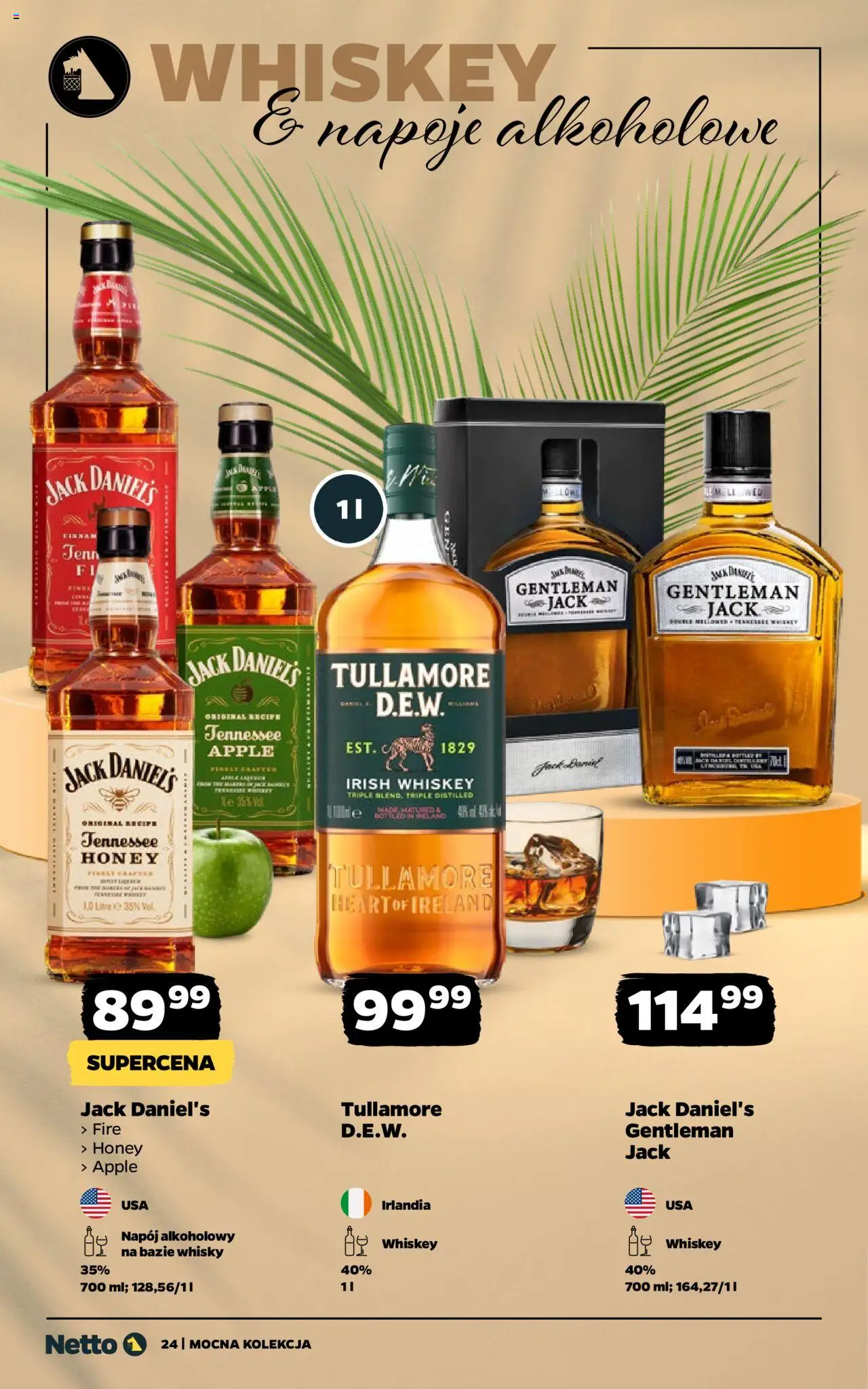 Netto gazetka - Mocna Kolekcja od 18.08.2025 | Strona: 24 | Produkty: Gentleman Jack, Jack Daniel's Fire, Jack Daniel's Apple, Whisky