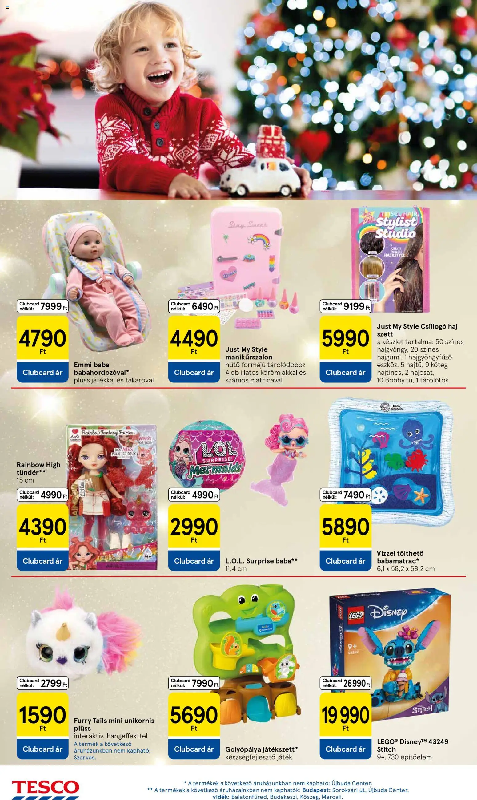 Tesco akciós ujság - amely érvényes a következő dátumtól: 11.12.2025 | Oldal: 16 | Termékek: Játék, Tárolódoboz, Plüss