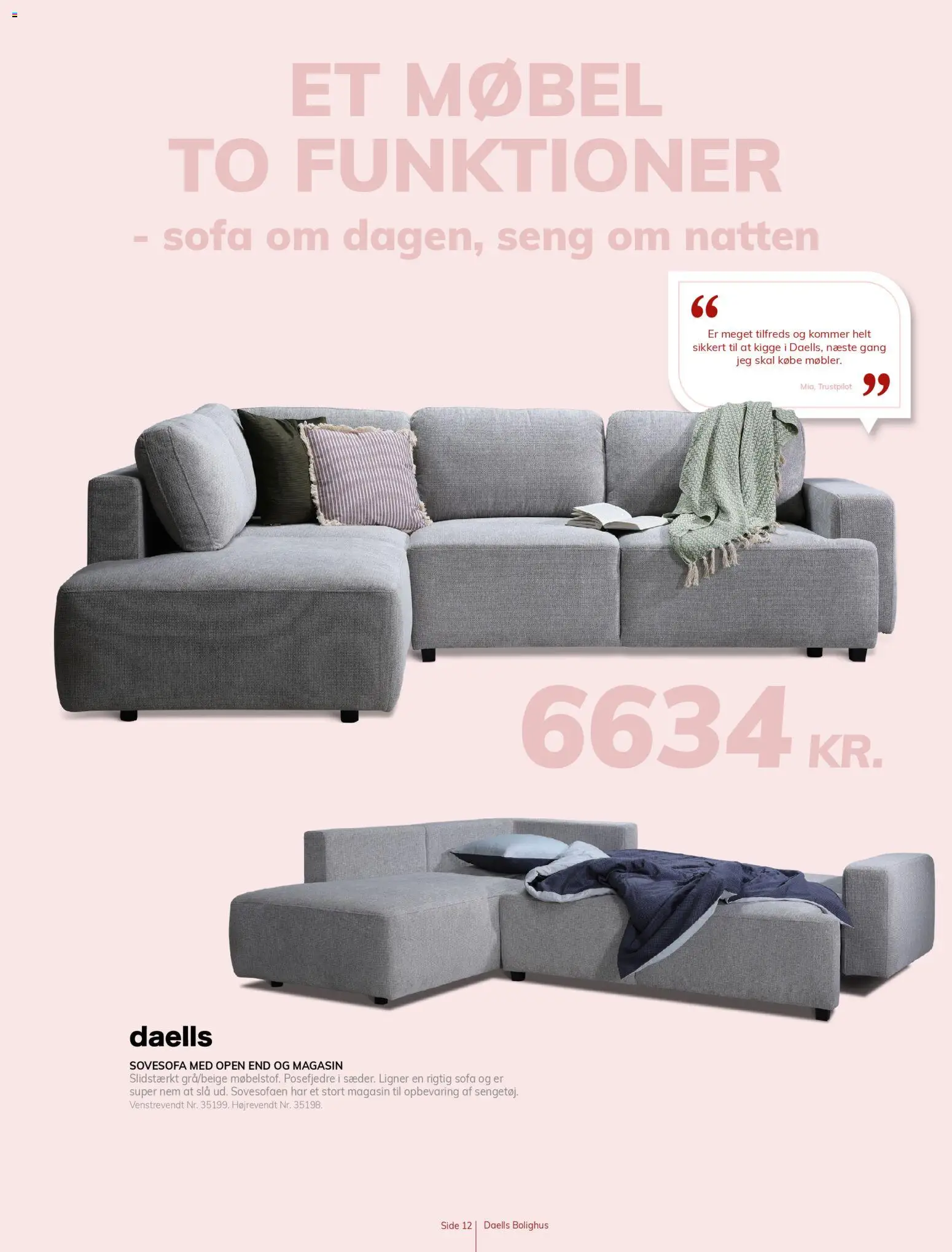 Daells Bolighus tilbudsavis – gyldig fra 14.11.2025 | Side: 12 | Produkter: Seng, Sofa