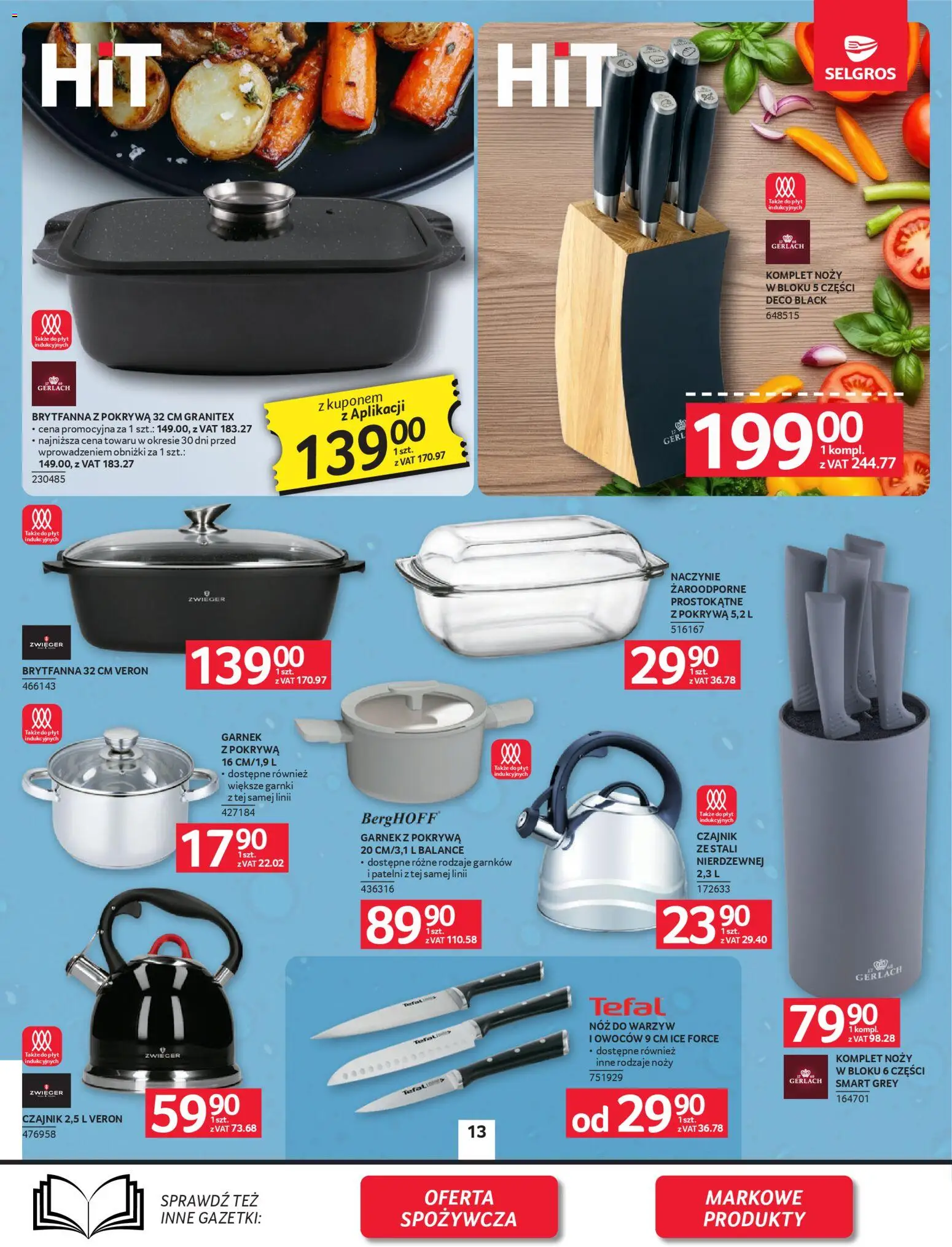 Selgros cash&carry - Oferta Przemysłowa od 09.04.2026 | Strona: 15 | Produkty: Garnek, Garnki, Naczynie żaroodporne, Tefal