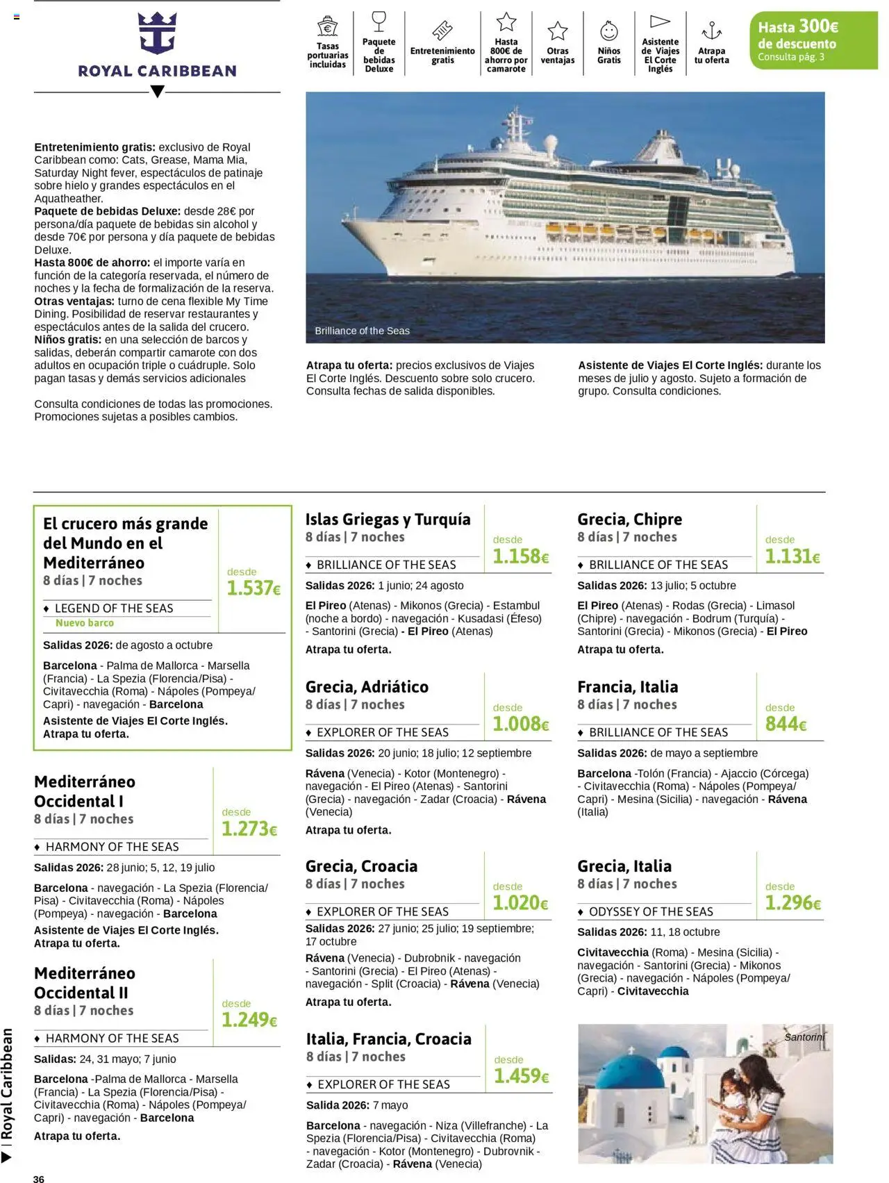 Viajes El Corte Inglés - Crucero Fantástico │ válido desde el 16.09.2025 | Página: 36 | Productos: Ηλεκτρονικα ειδη, Navegación