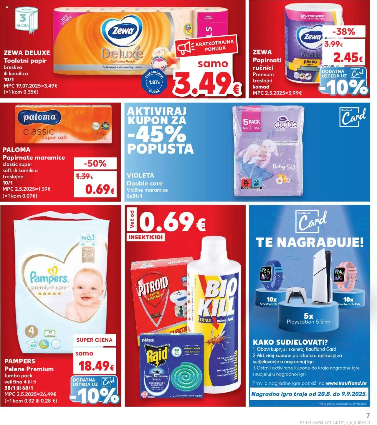 Kaufland katalog | vrijedi od 20.08.2025 | Stranica: 7 | Proizvodi: Smartwatch, Papirnati ručnici, Breskva, Pampers