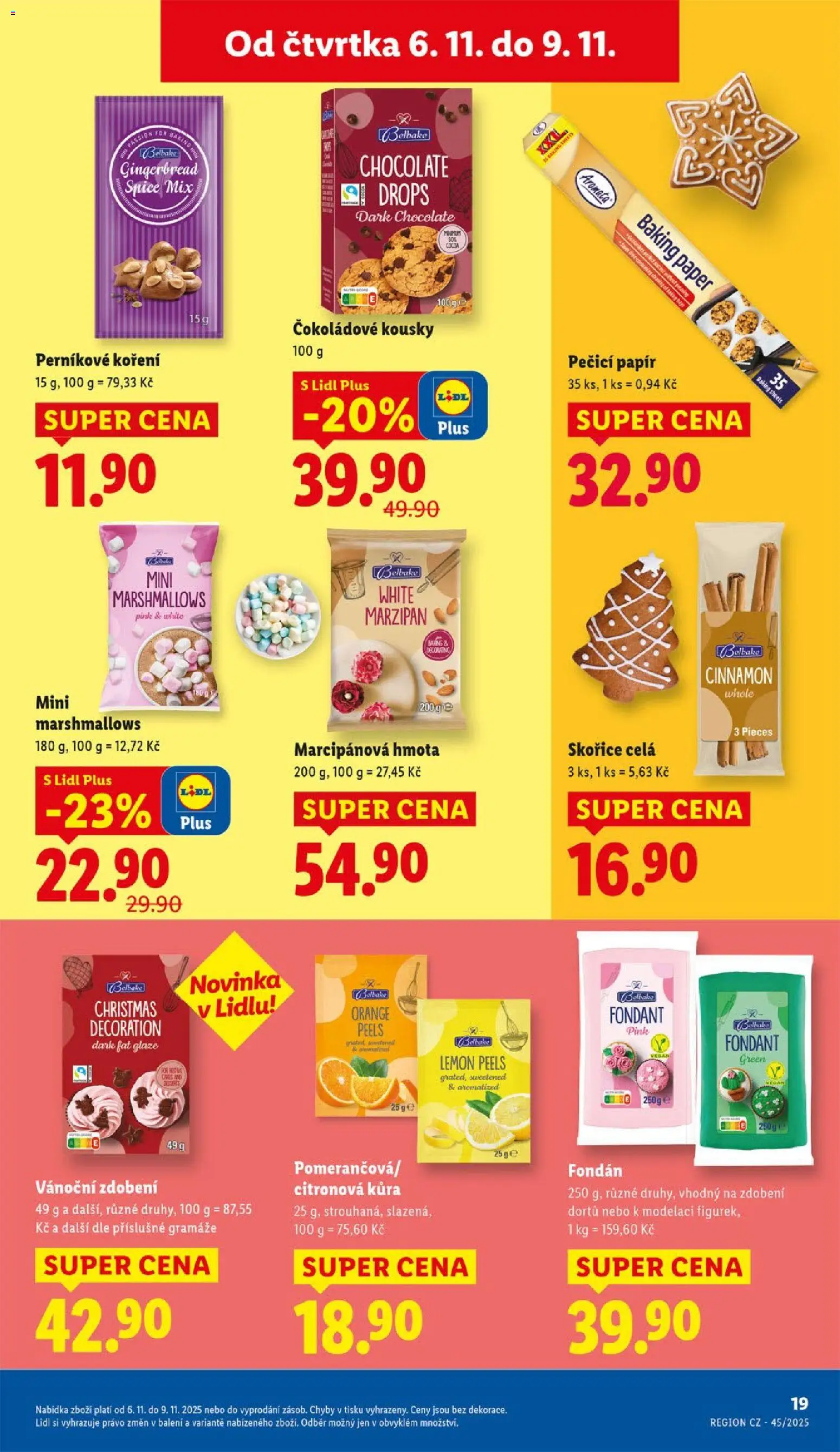 Lidl leták od 06.11.2025 | Strana: 19 | Produkty: Fondán, Perníkové koření, Koření, Marshmallows