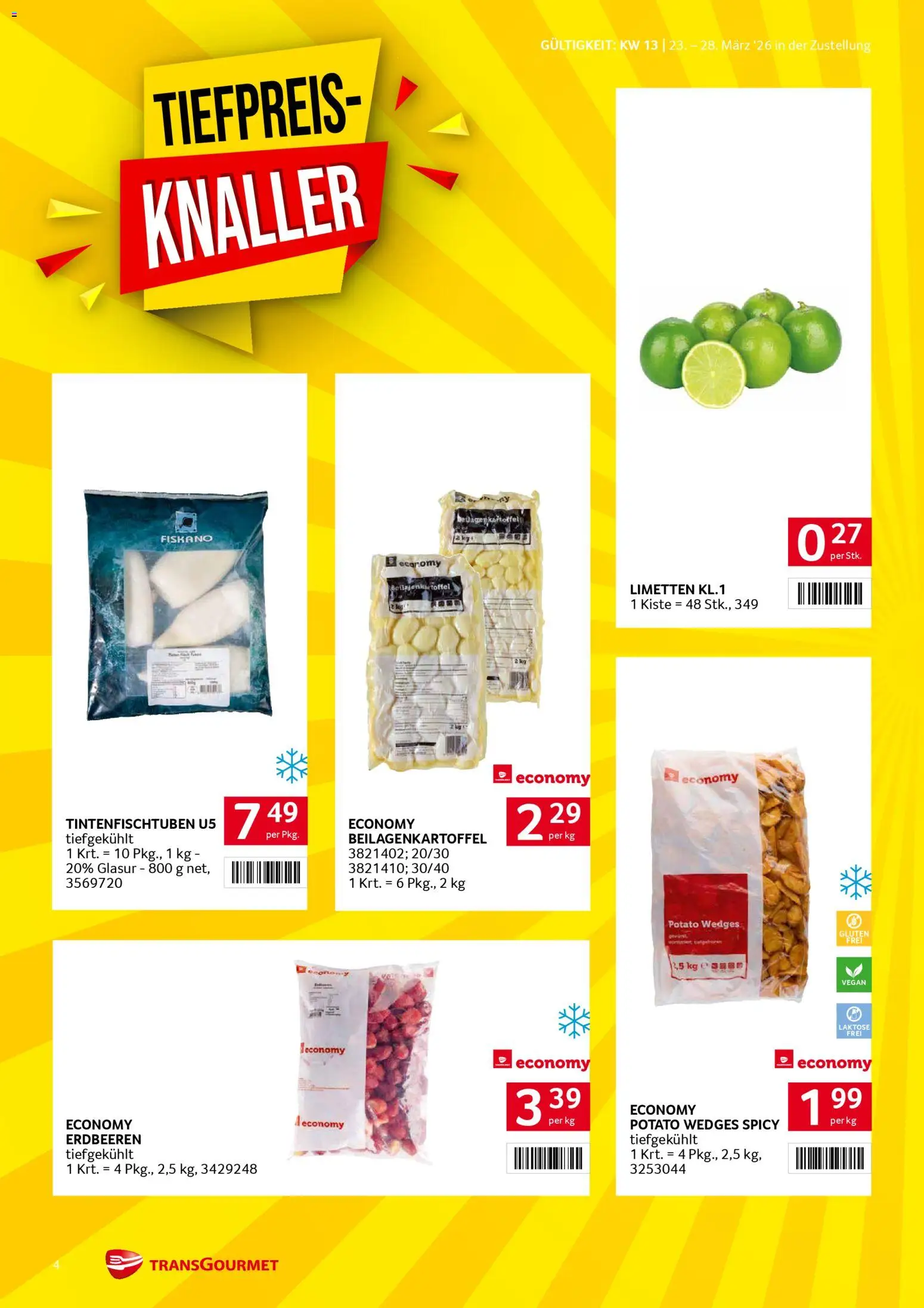 Transgourmet Zustellaktion gültig ab 23.03.2026 | Seite: 4 | Produkte: Erdbeeren