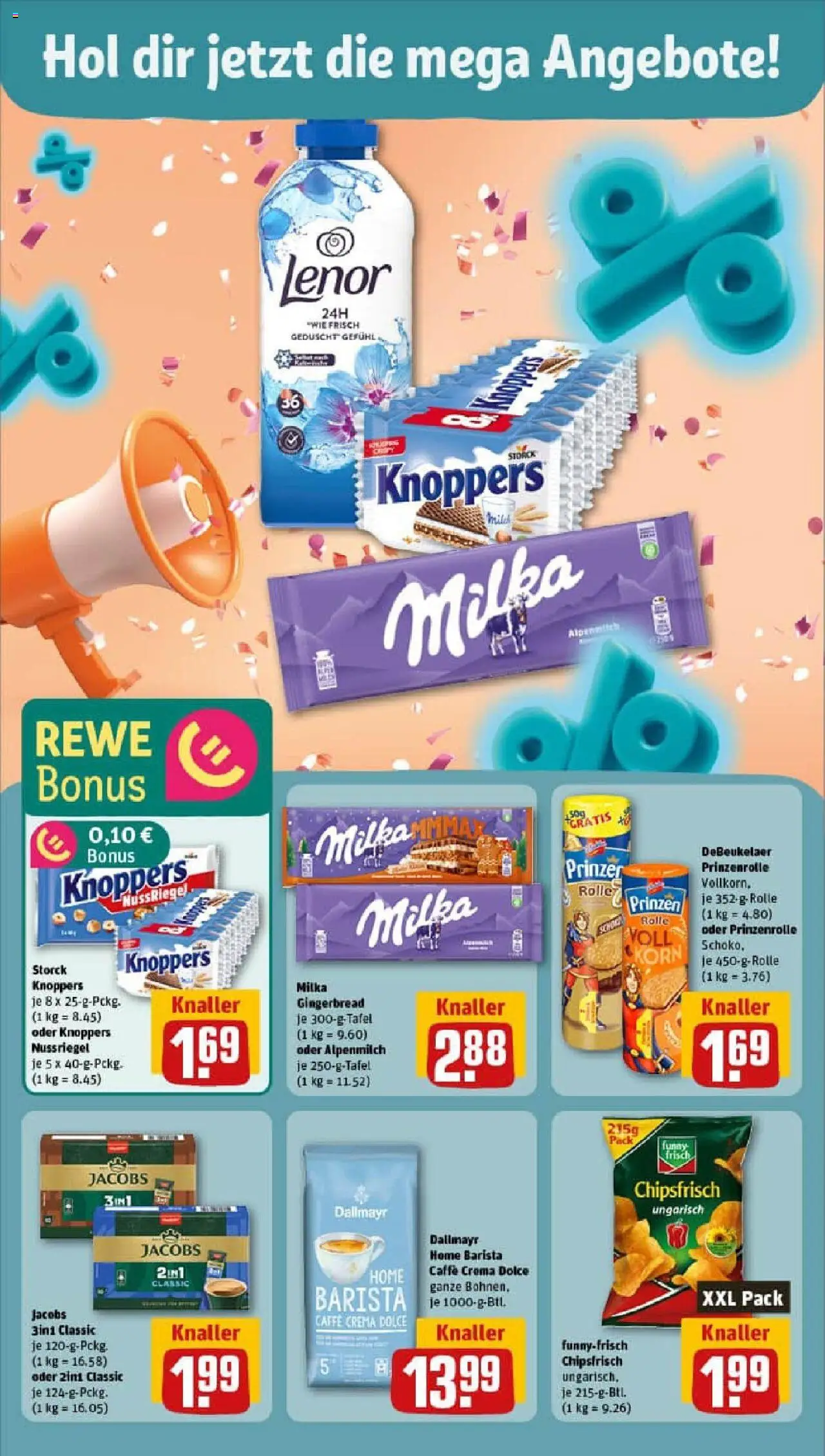 Rewe prospekt Berlin / Neukölln	 – gültig ab 28.09.2025 | Seite: 6 | Produkte: Lenor, Funny frisch, Dallmayr, Chips