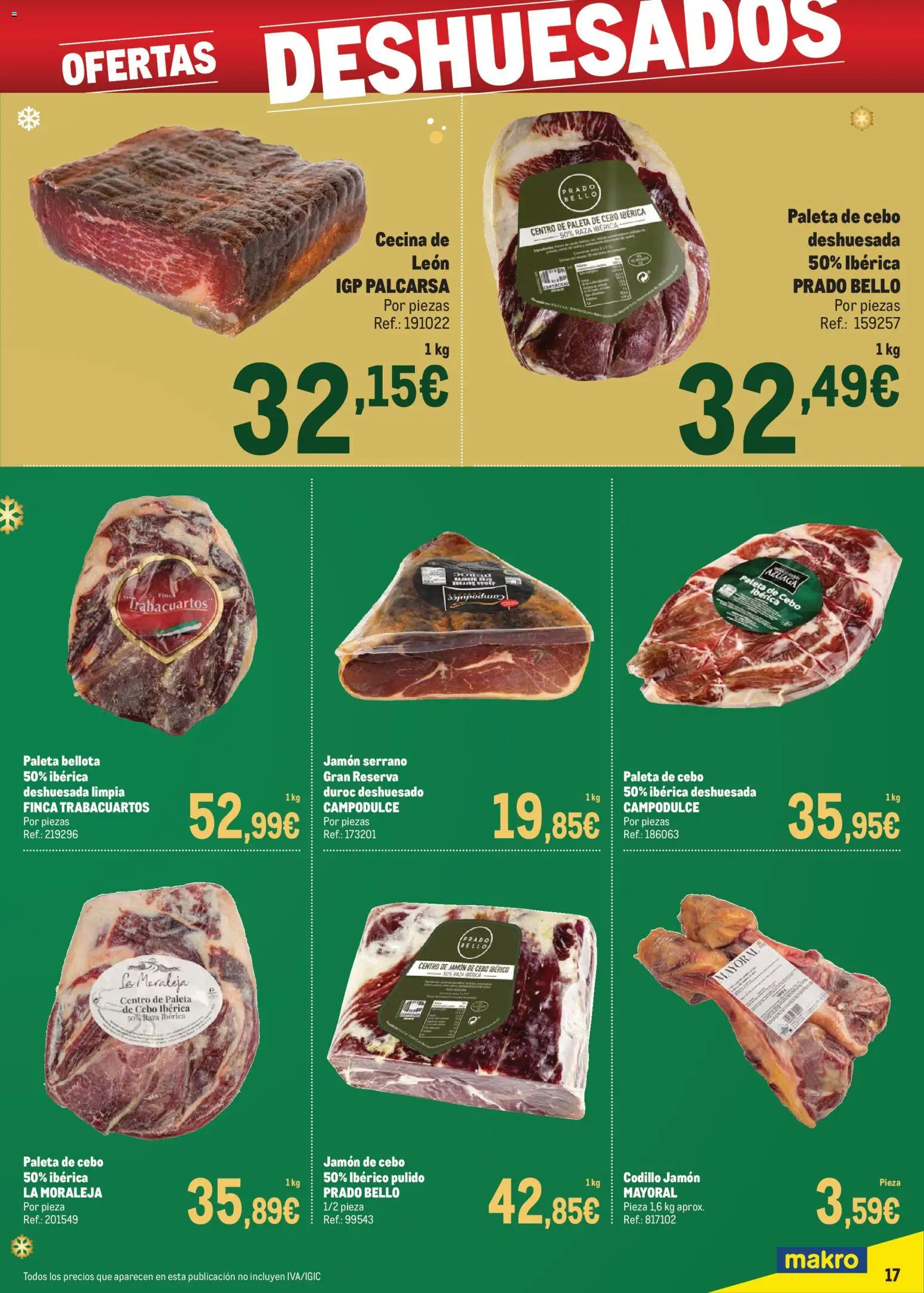 Makro - Precios Especial Sur 2 │ válido desde el 09.12.2025 | Página: 17 | Productos: Jamón serrano, Jamón