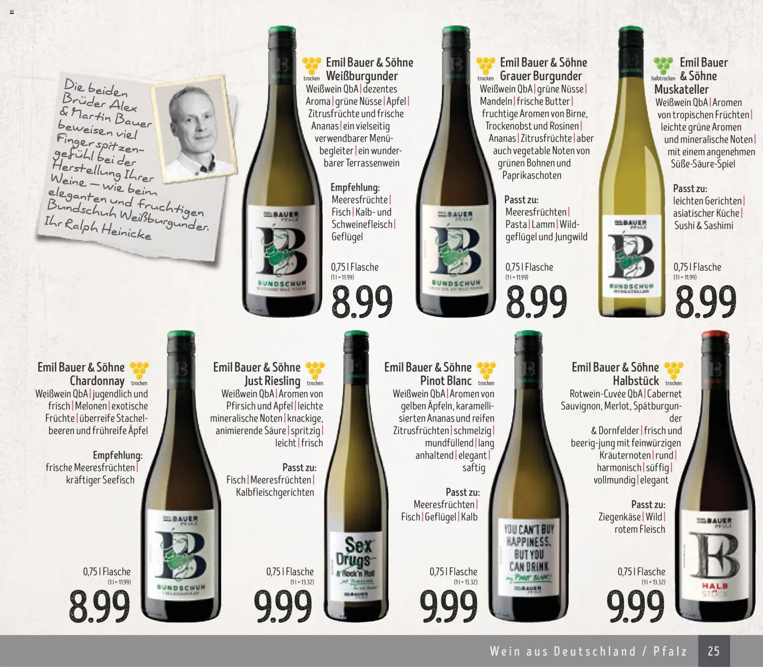 Edeka Struve Wein– und Spirituosen – gültig ab 14.11.2025 | Seite: 25 | Produkte: Butter, Rosinen, Wein, Fleisch