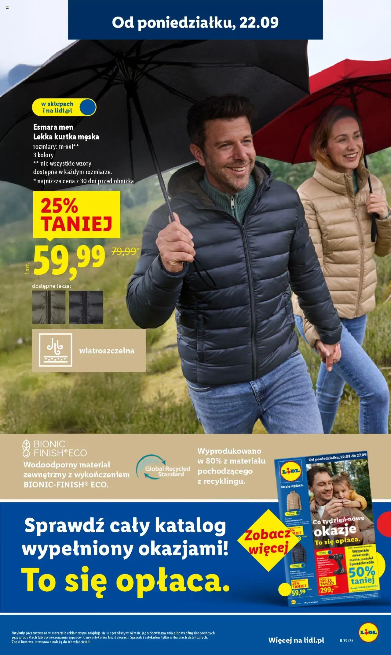 Lidl Gazetka od 22.09.2025 | Strona: 17 | Produkty: Pościel, Kurtka