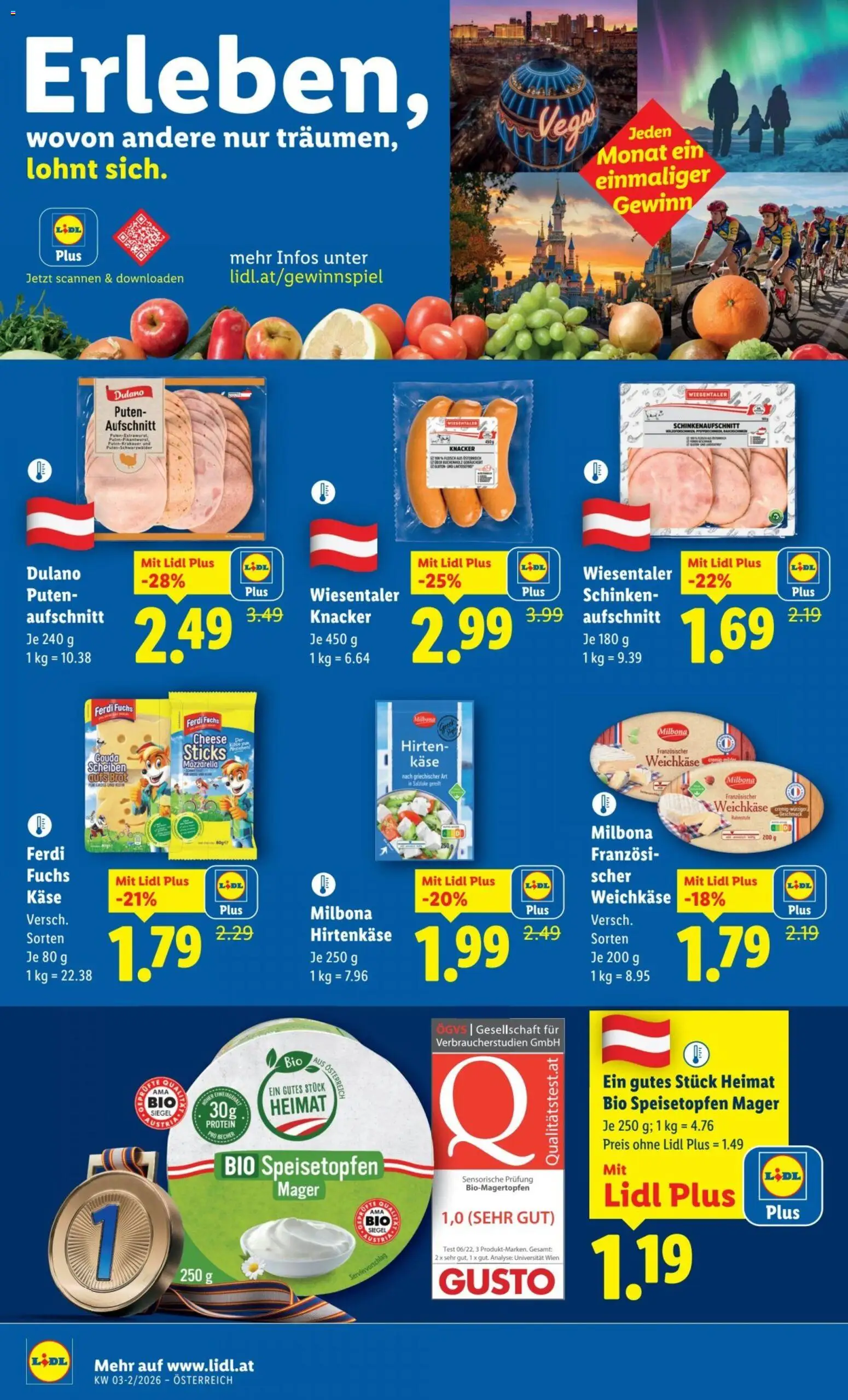 Lidl Flugblatt gültig ab 15.01.2026 | Seite: 8 | Produkte: Käse, Schinken