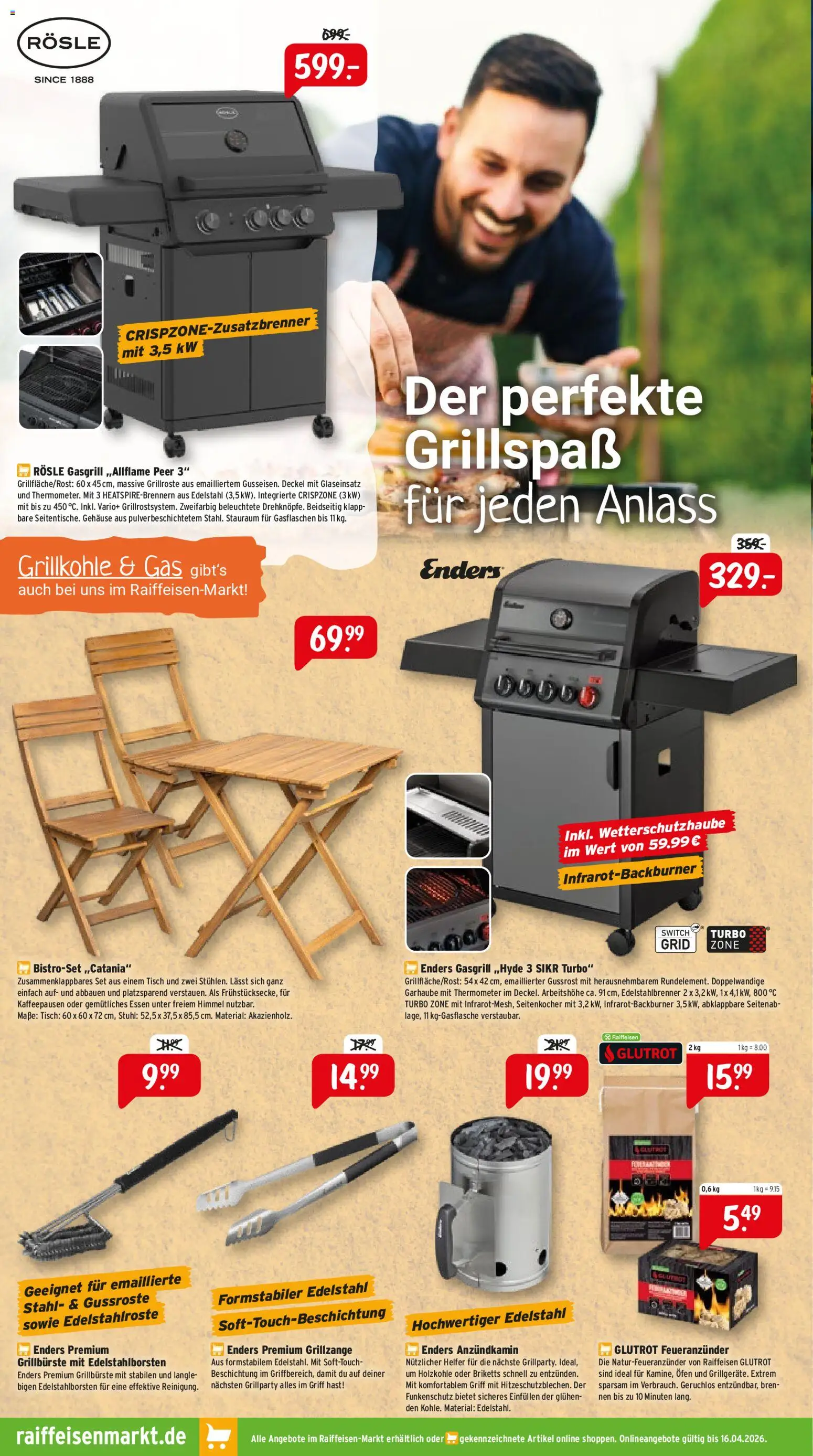 Raiffeisen Markt Prospekt 	 – gültig ab 01.04.2026 | Seite: 6 | Produkte: Ofen, Thermometer, Tisch, Stuhl